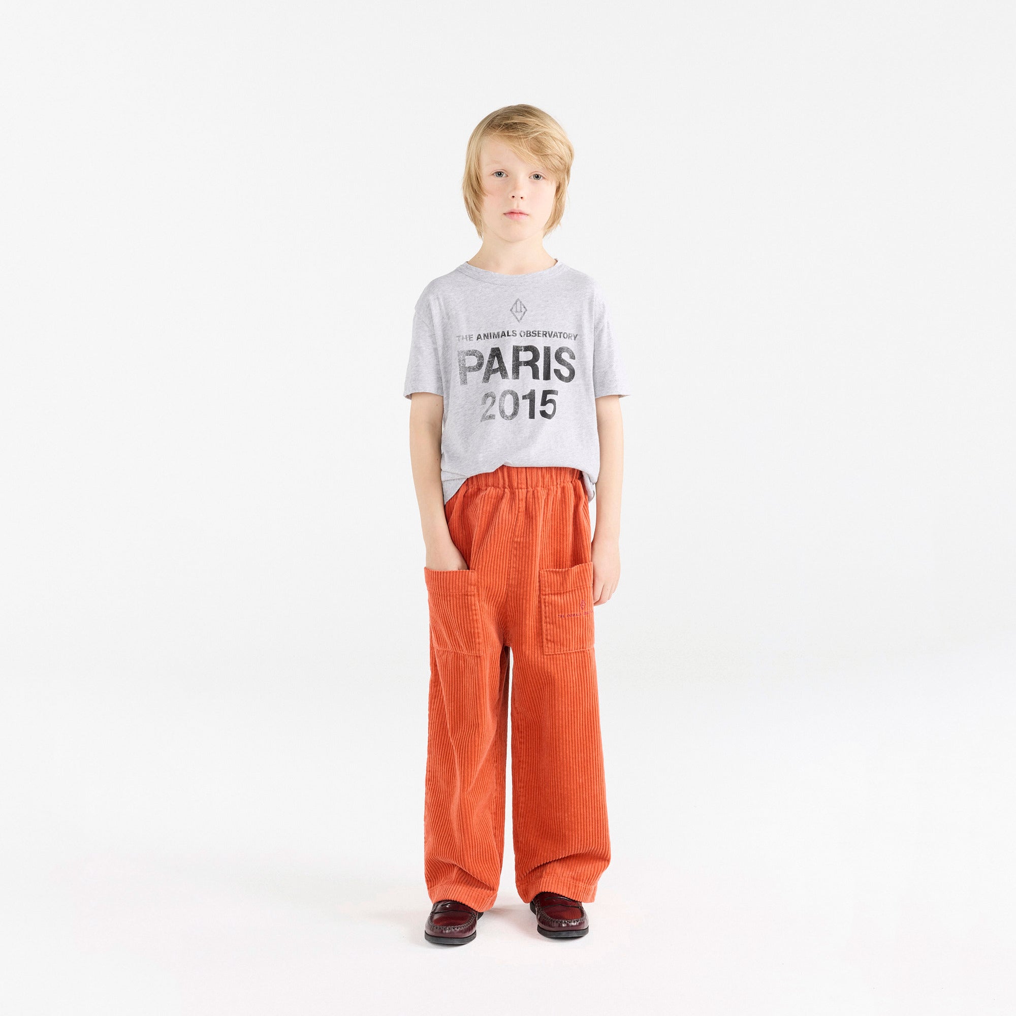 Boys & Girls Grey Logo Cotton T-Shirt