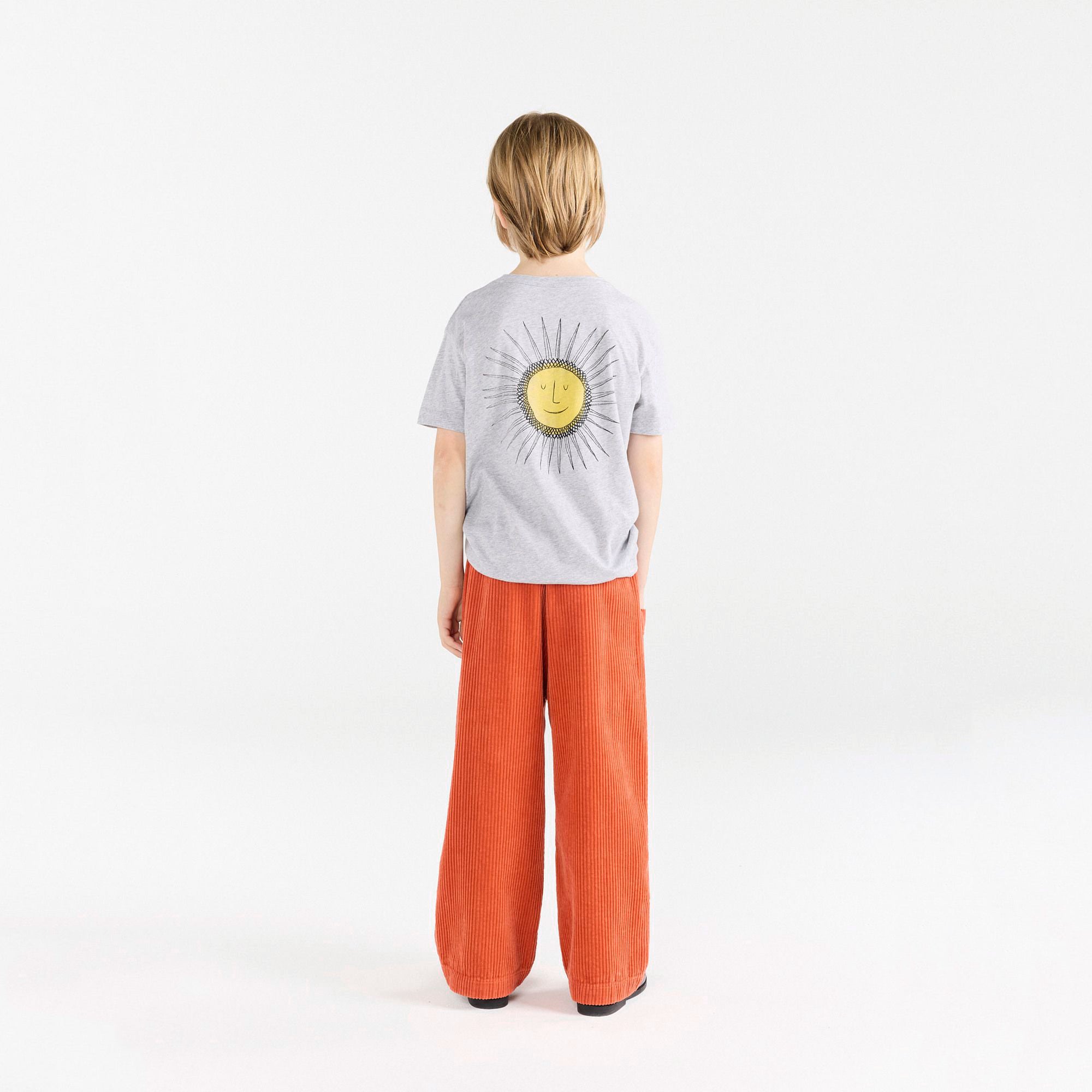 Boys & Girls Grey Logo Cotton T-Shirt