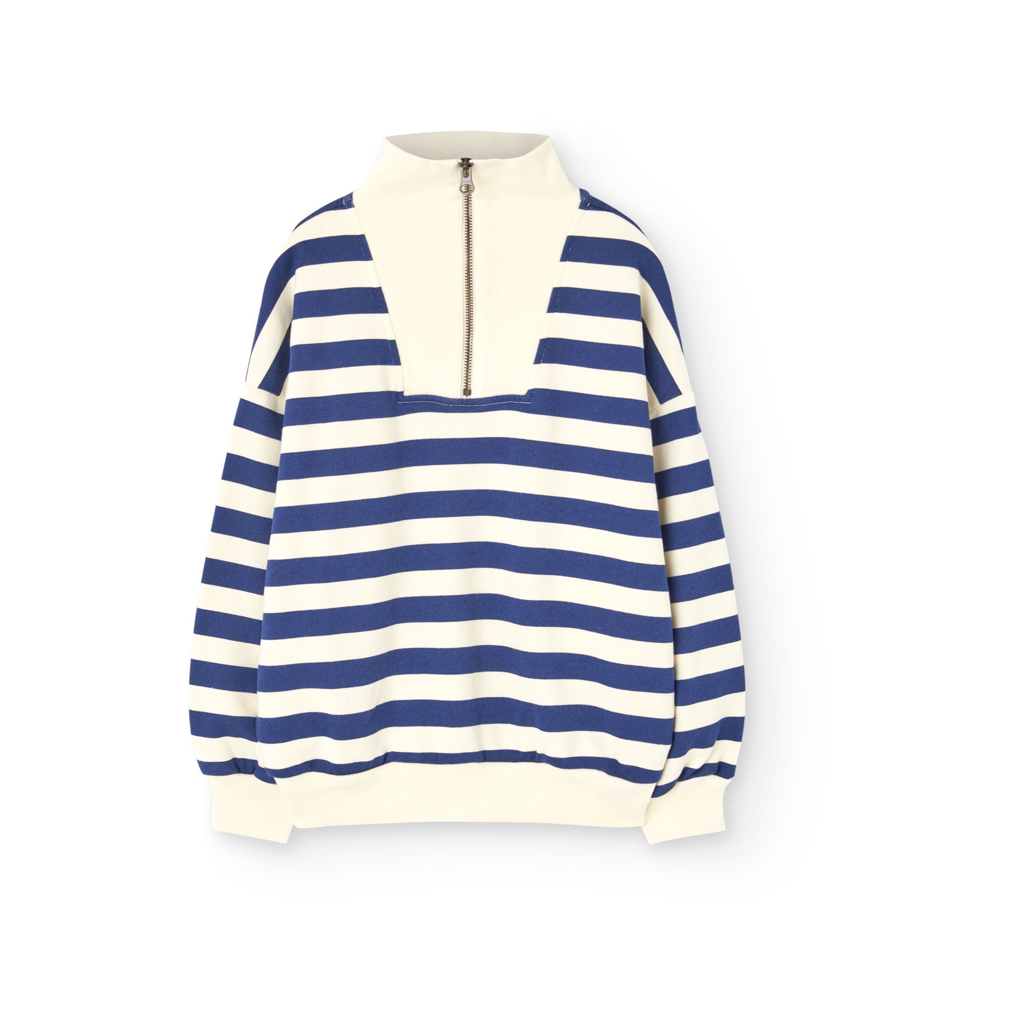 Boys & Girls Navy Stripes Cotton Sweatshirt