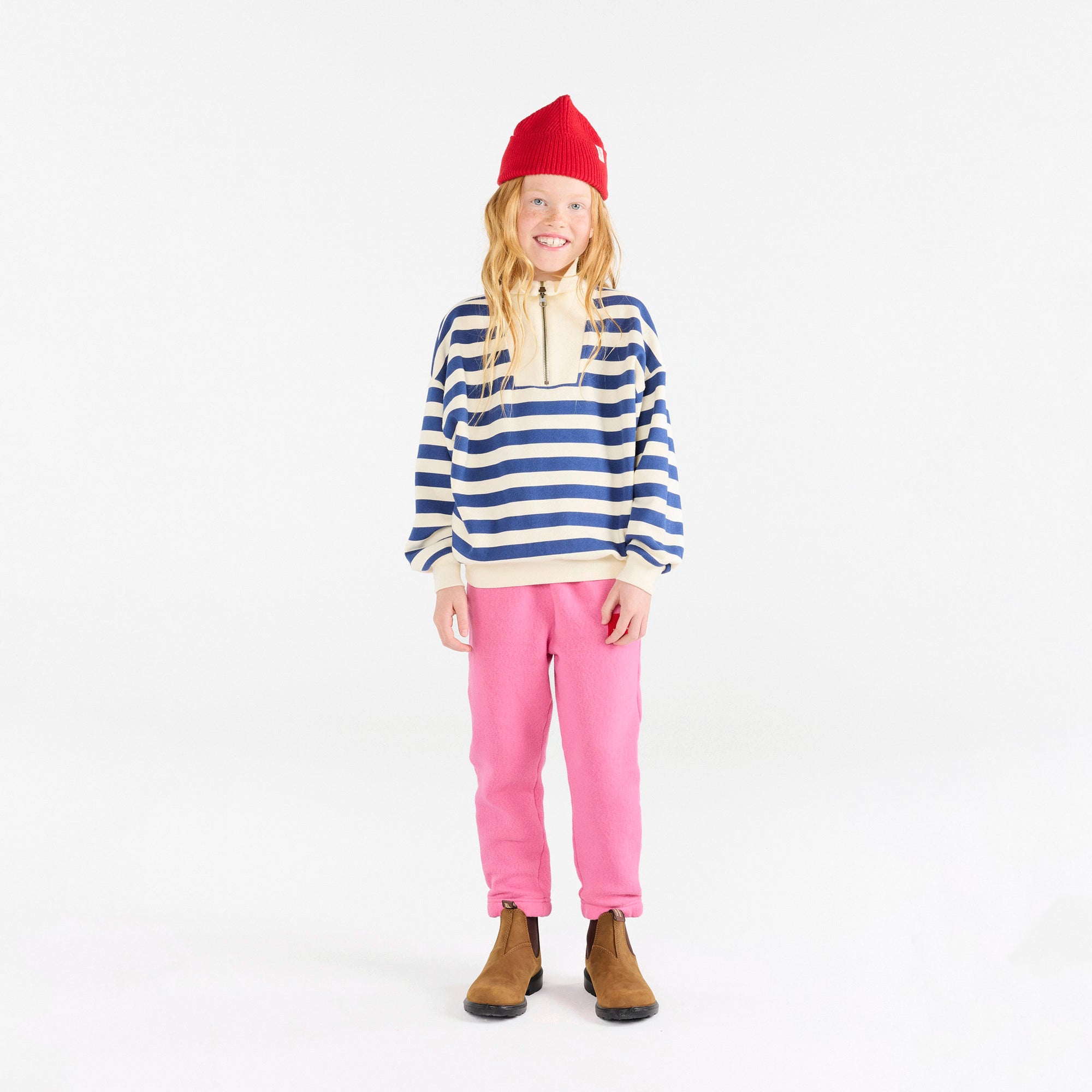 Boys & Girls Navy Stripes Cotton Sweatshirt