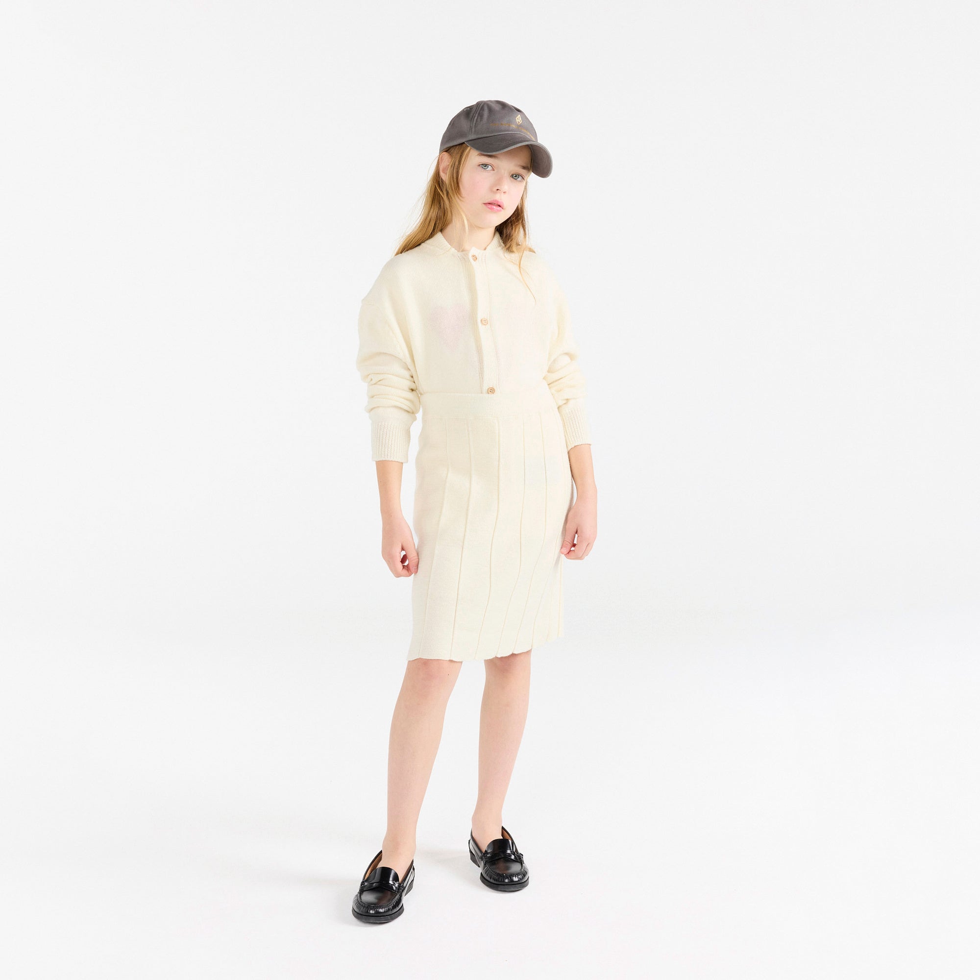 Boys & Girls White Wool Cardigan