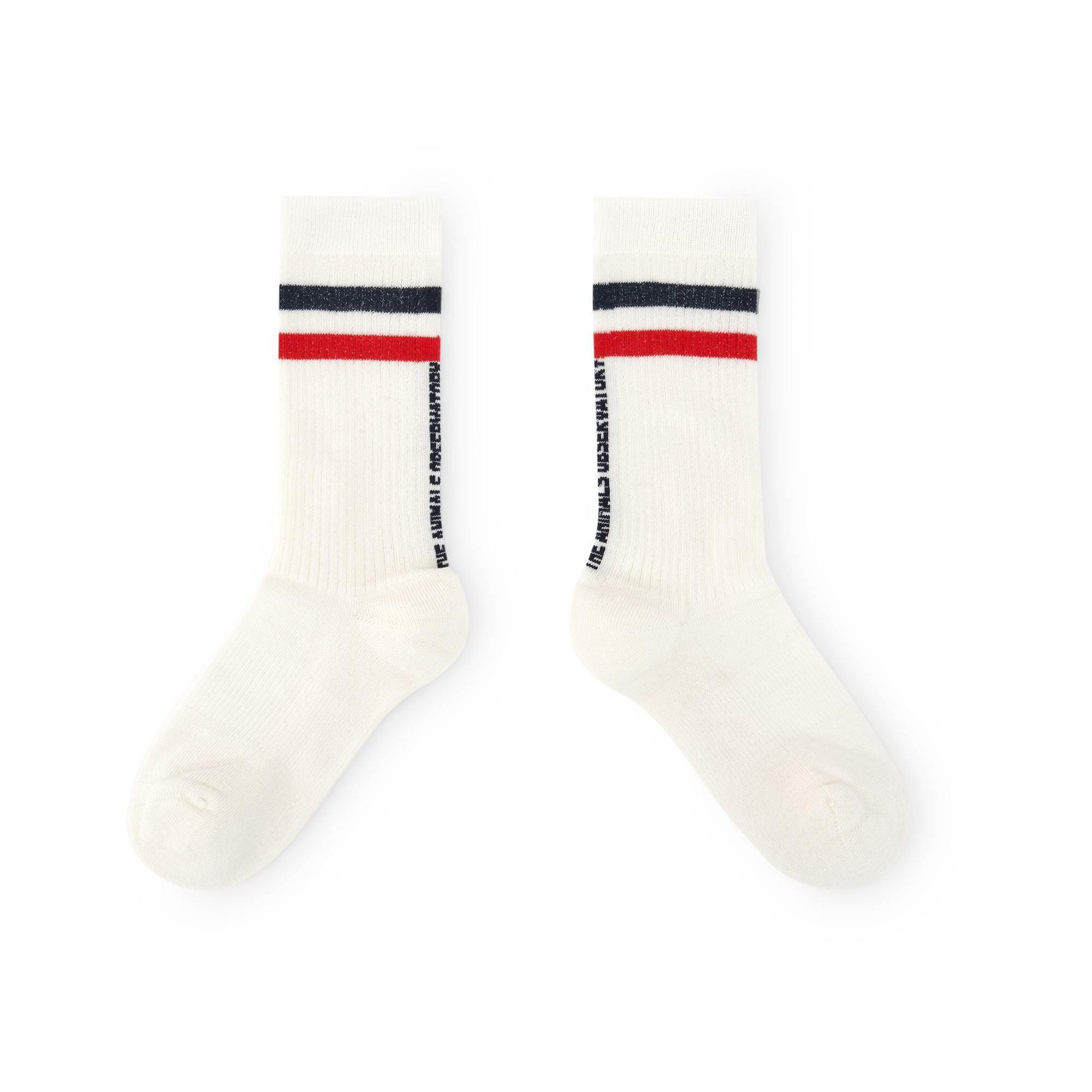 Boys & Girls White Logo Cotton Socks
