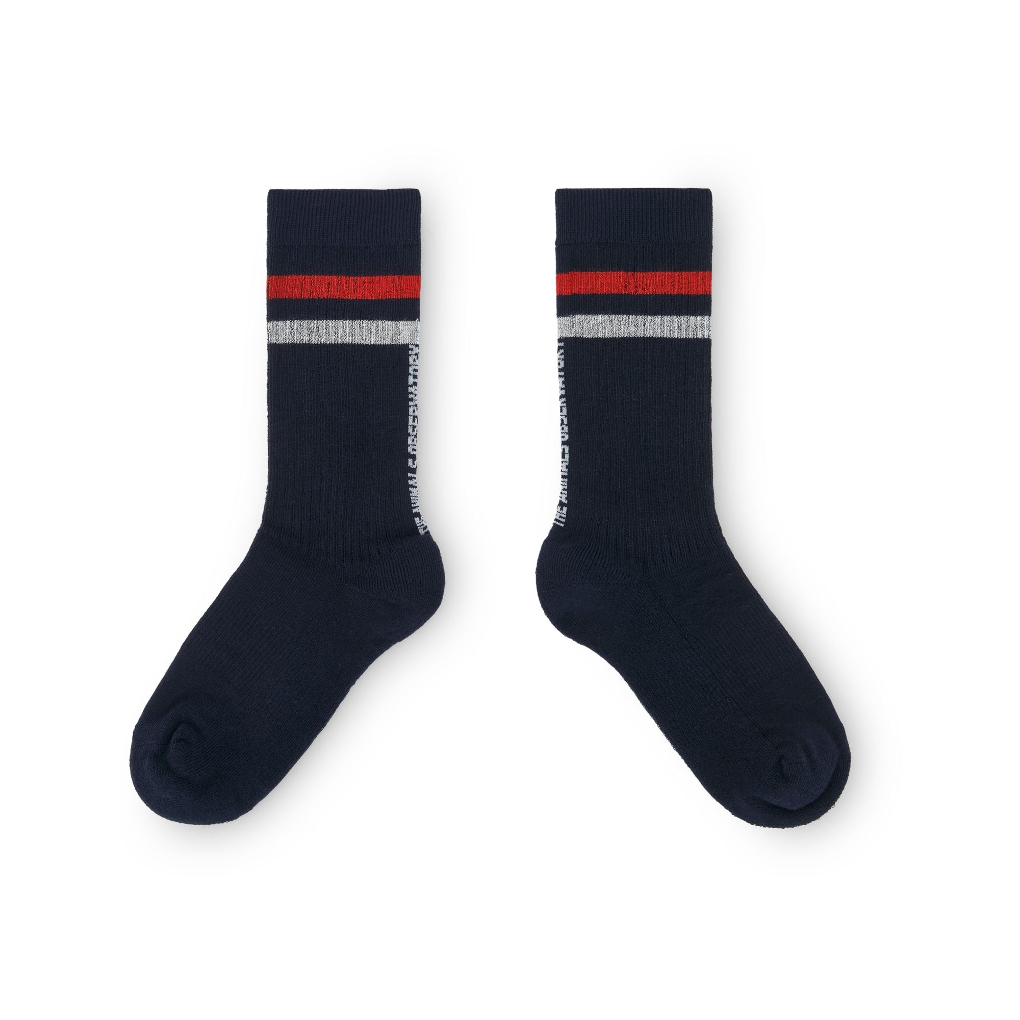 Boys & Girls Navy Logo Cotton Socks
