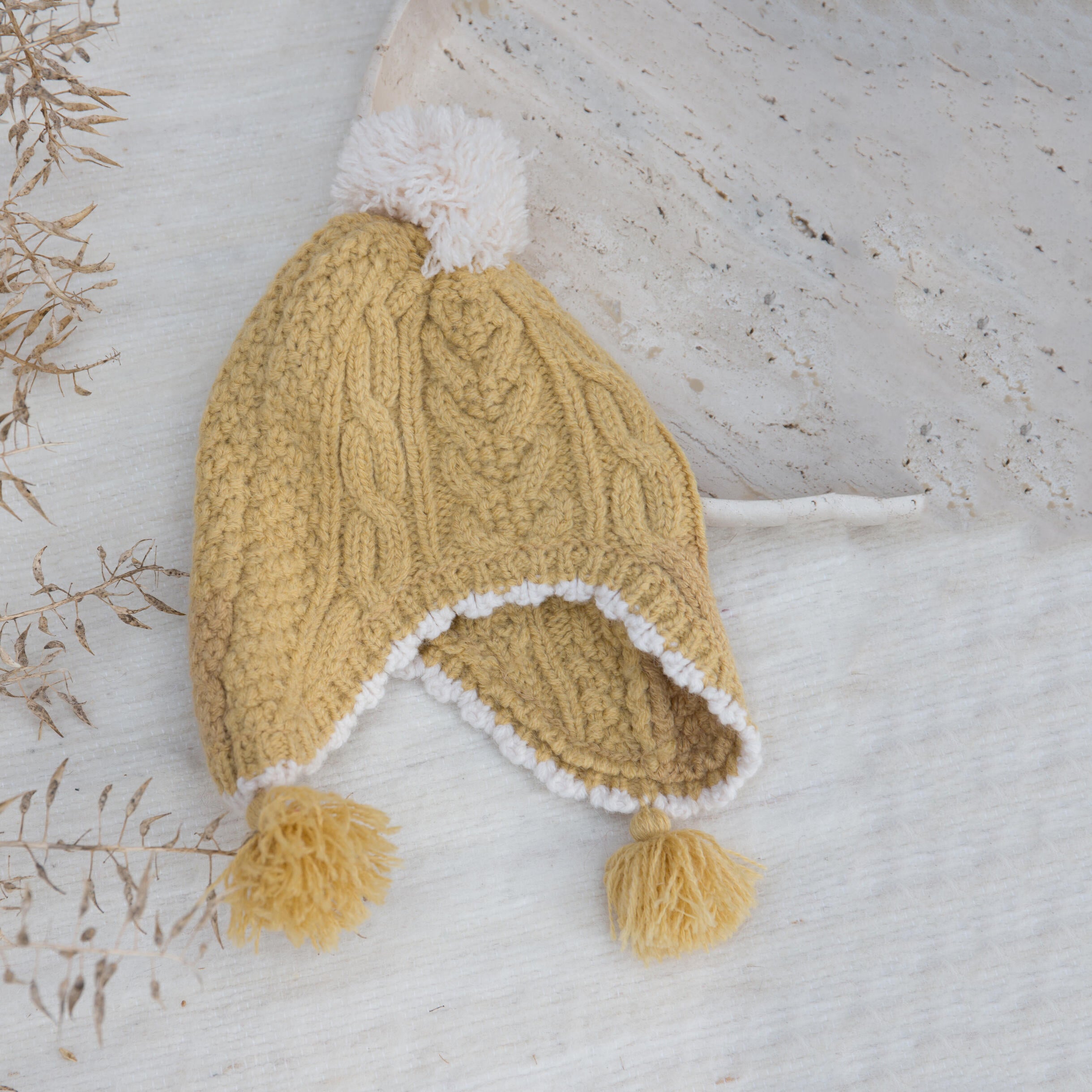 Girls Yellow Knit Hat