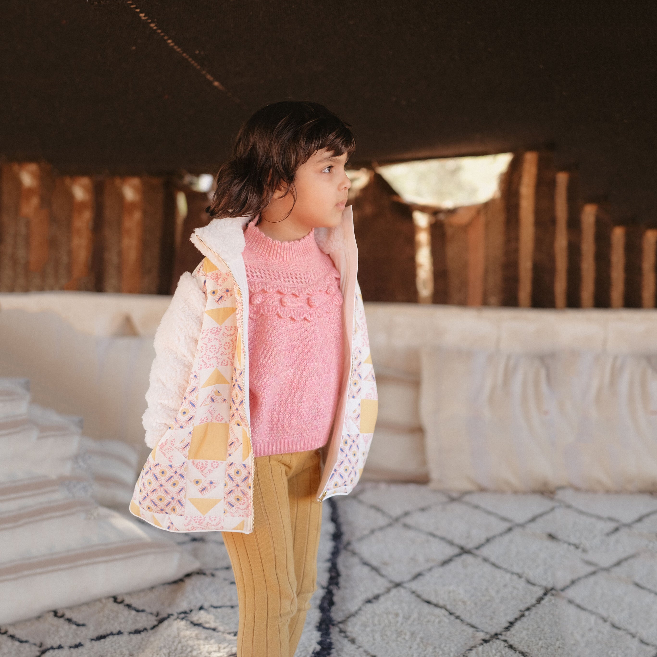 Girls Pink Wool Sweater