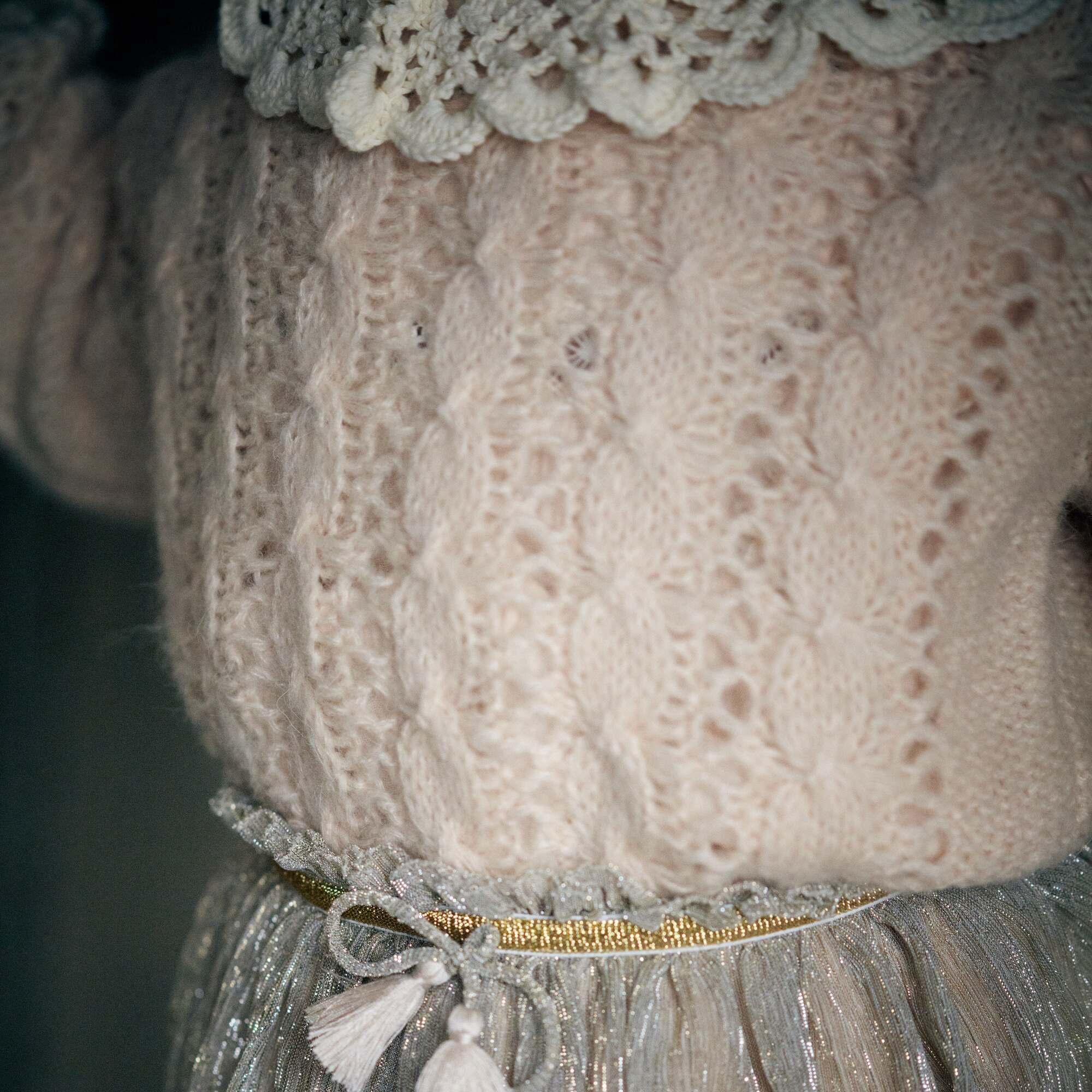 Girls Light Pink Ruffled Sweater