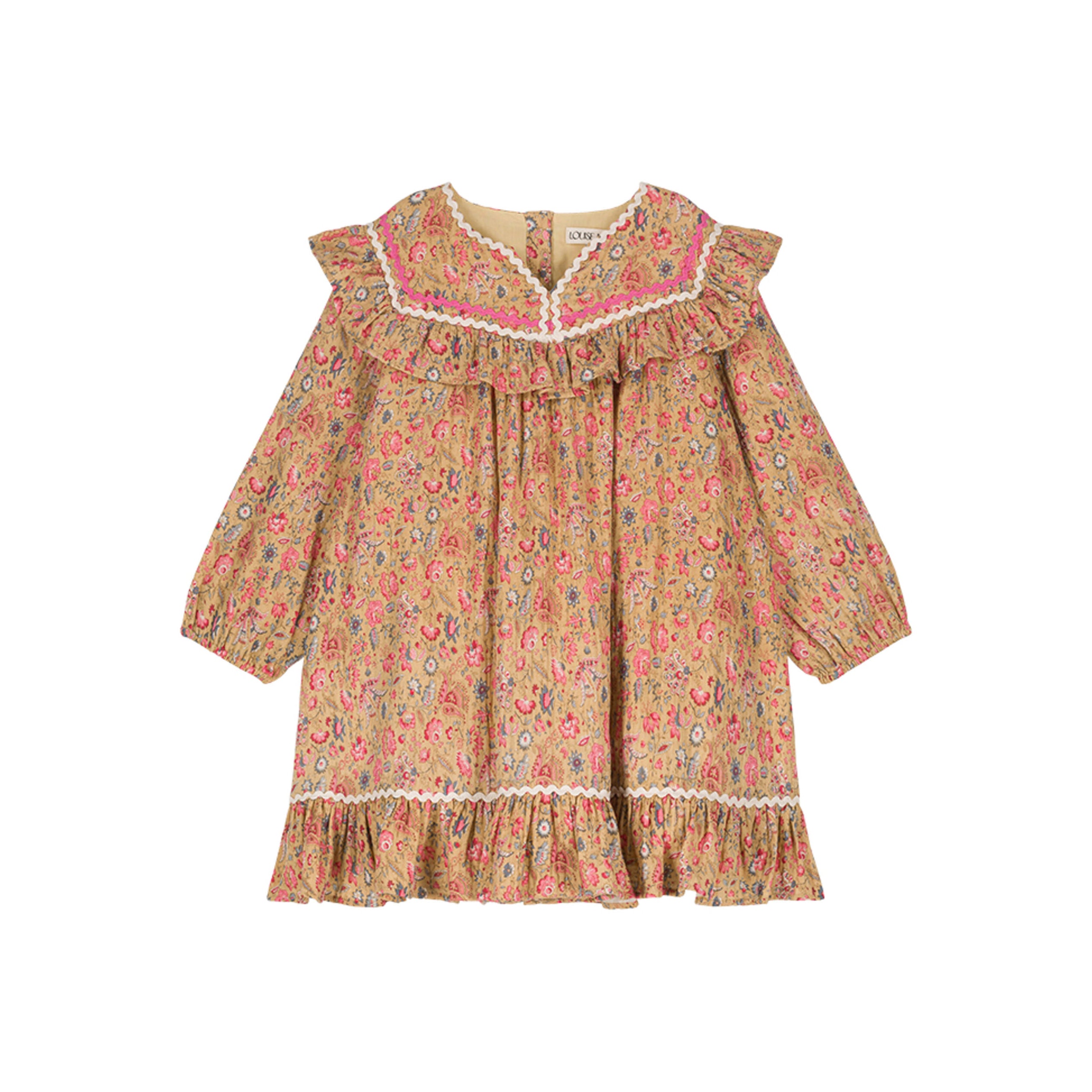 Girls Yellow Flower Cotton Dress