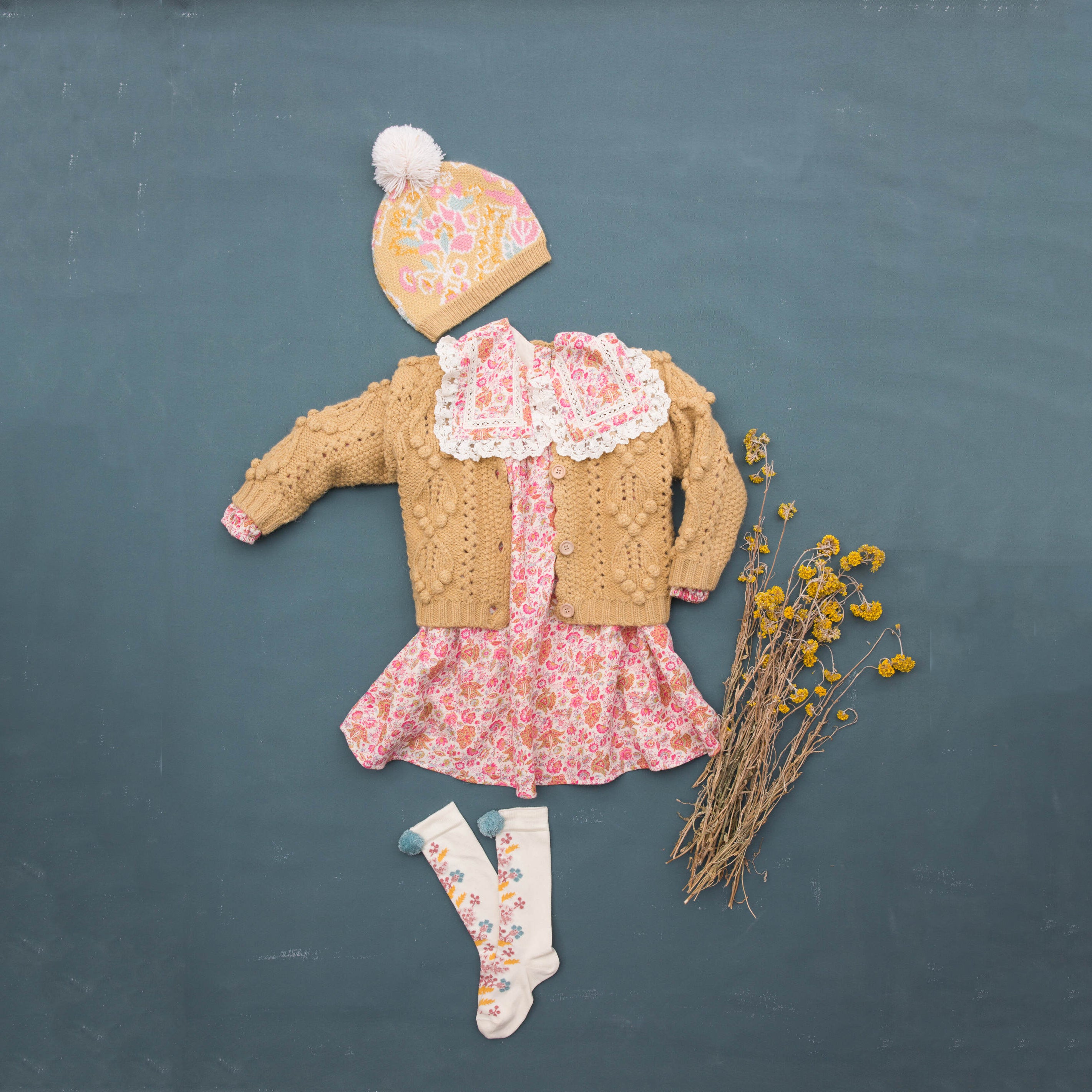 Girls Pink Floral Cotton Dress