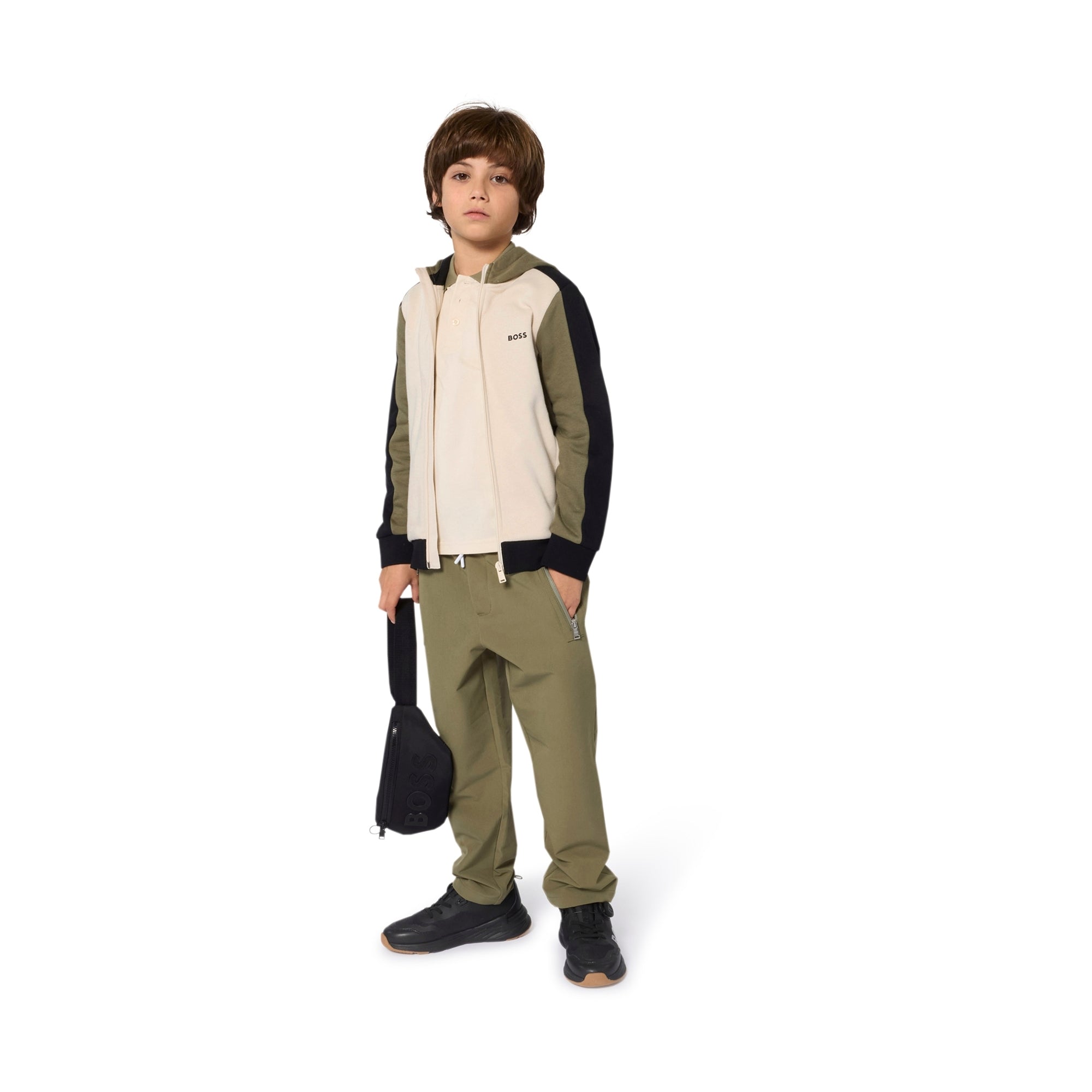 Boys Vanille Cotton Zip-Up Top