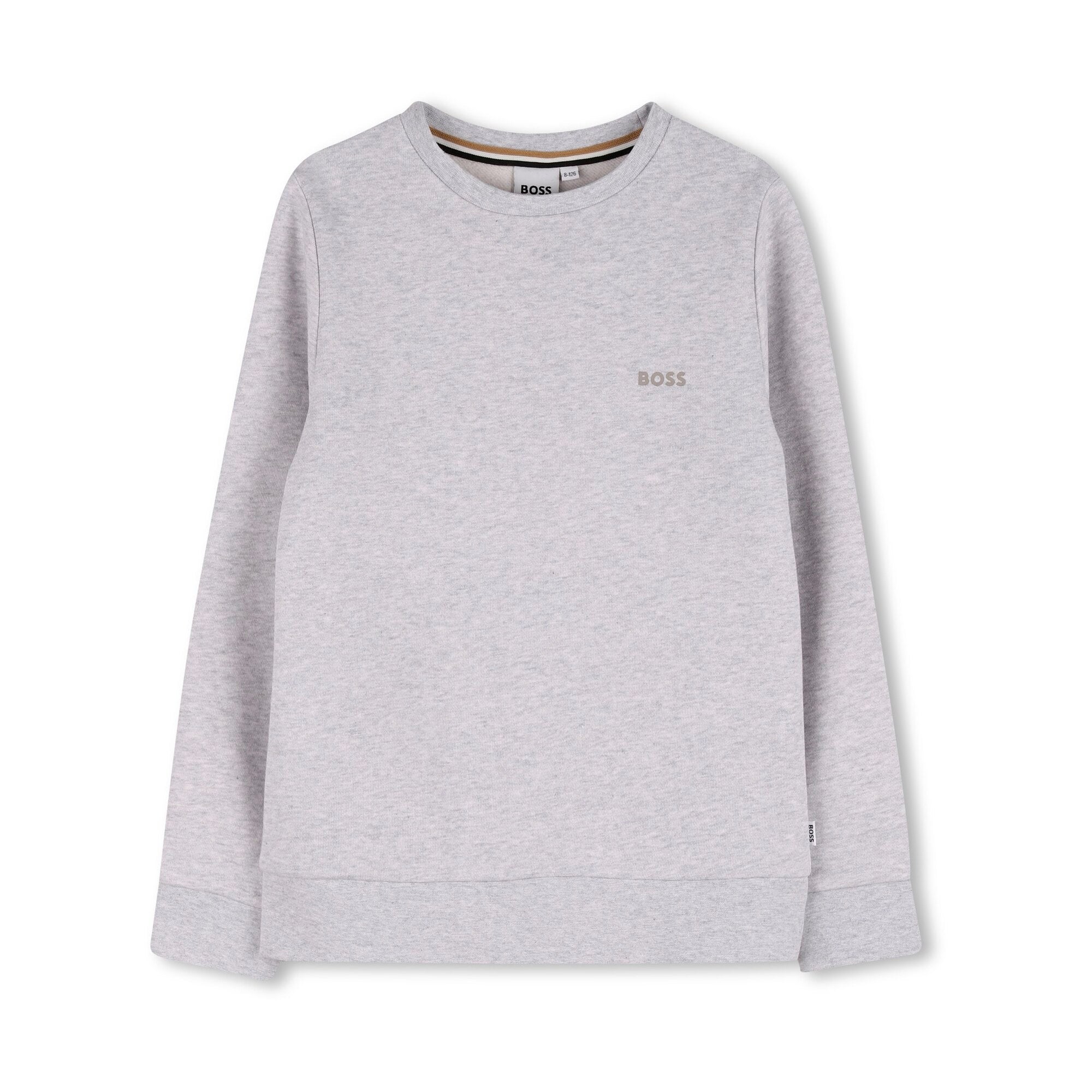 Boys Light Grey Cotton Sweatshirt