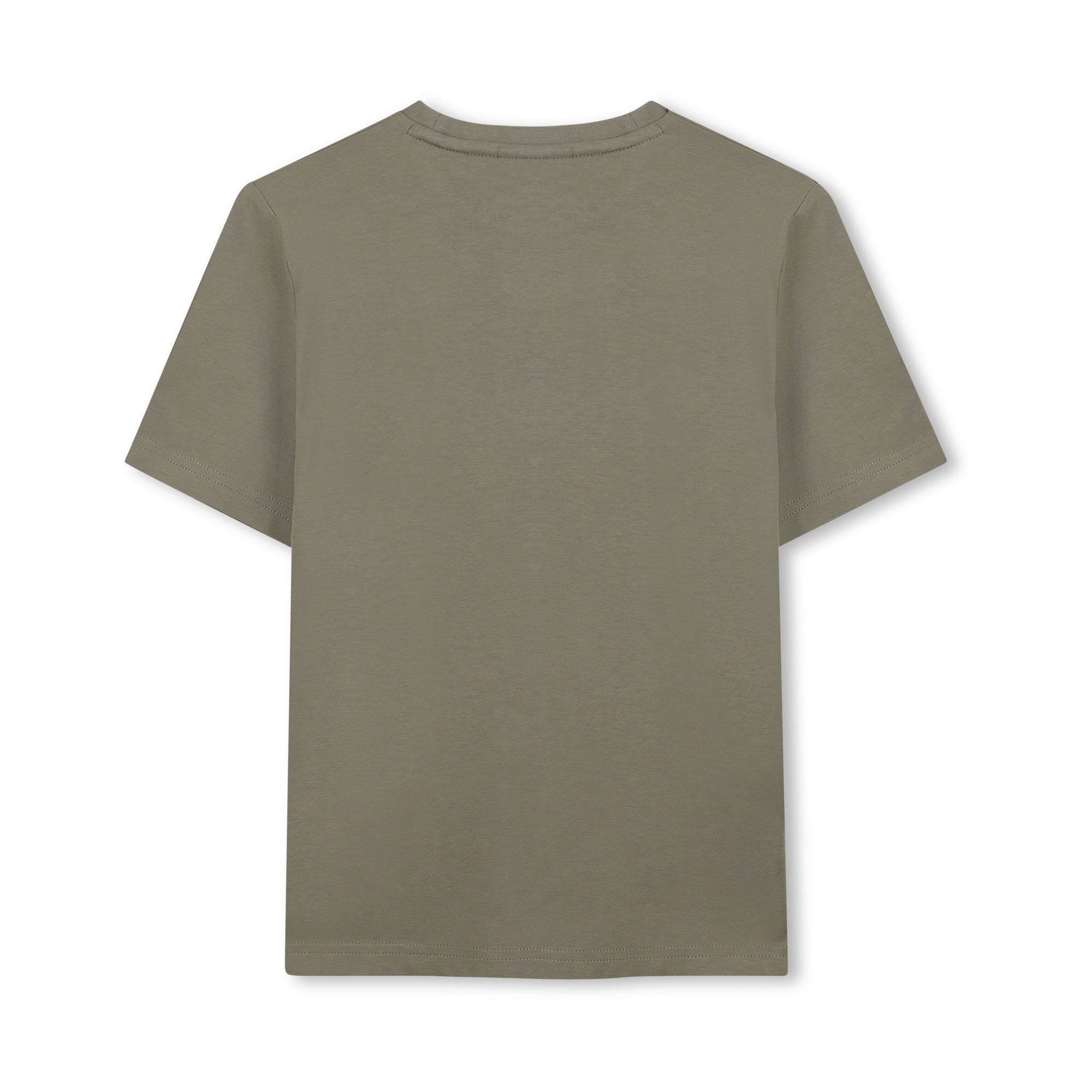 Boys Green Logo Cotton T-Shirt
