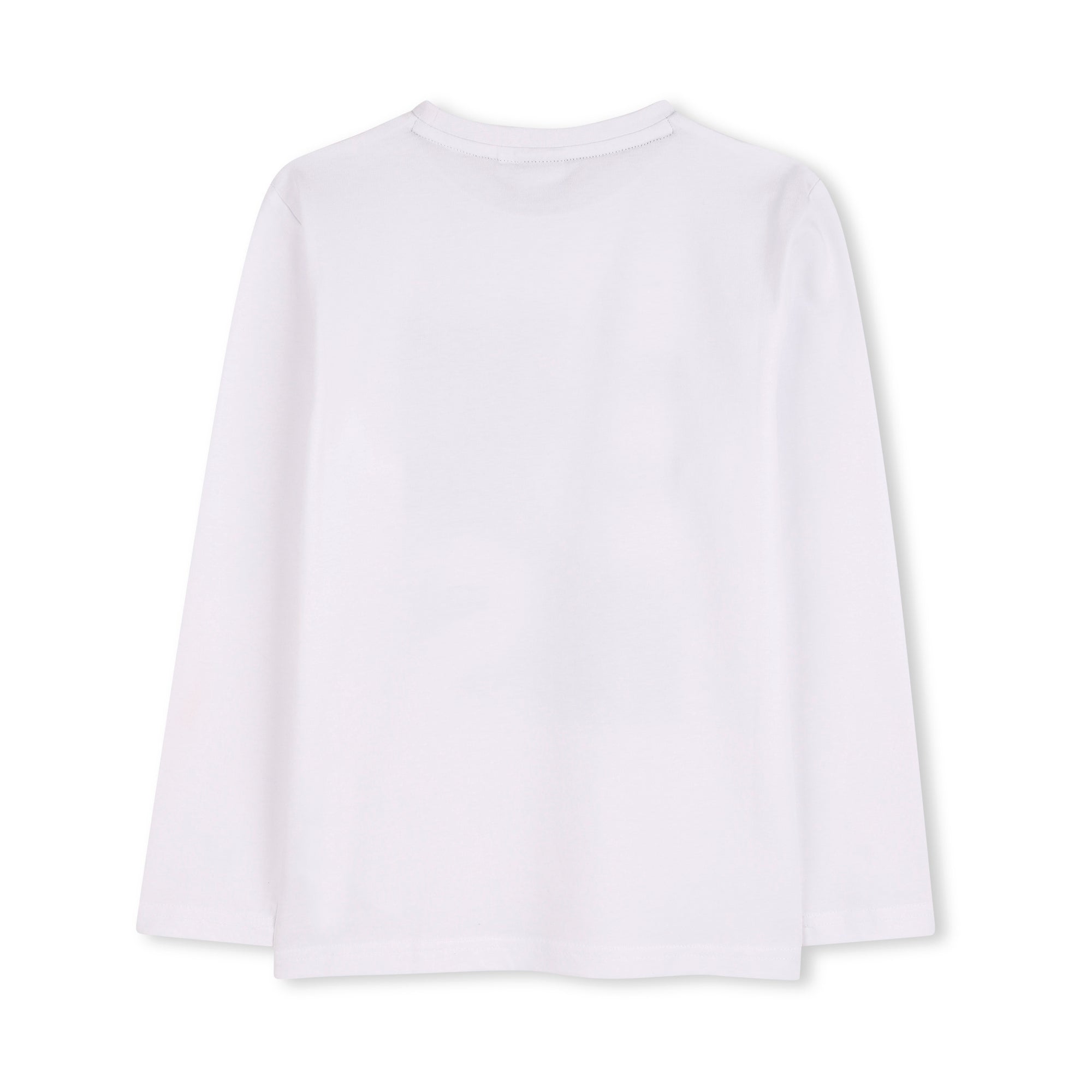 Boys White Logo Cotton T-Shirt