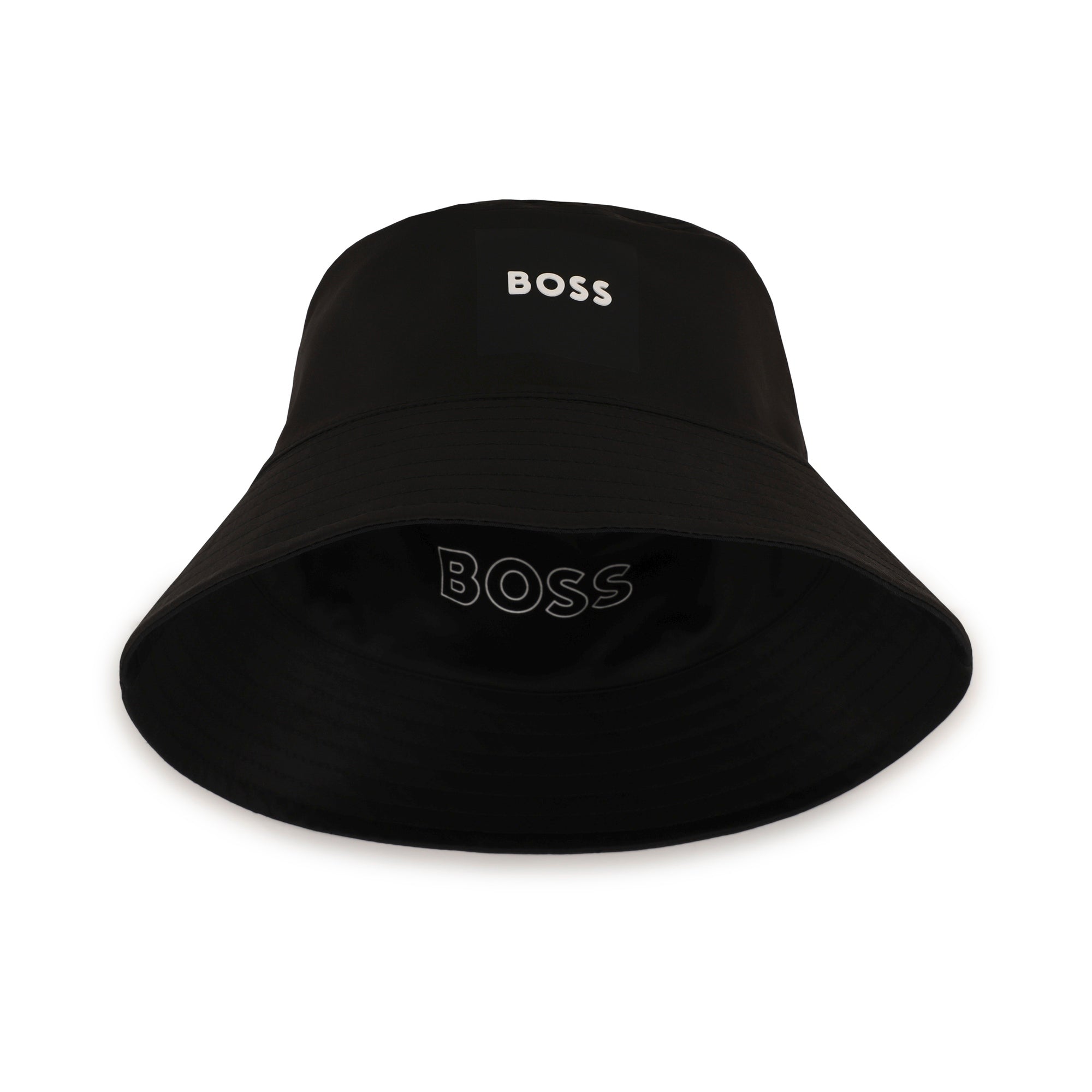 Boys Black Logo Reversible Bucket Hat