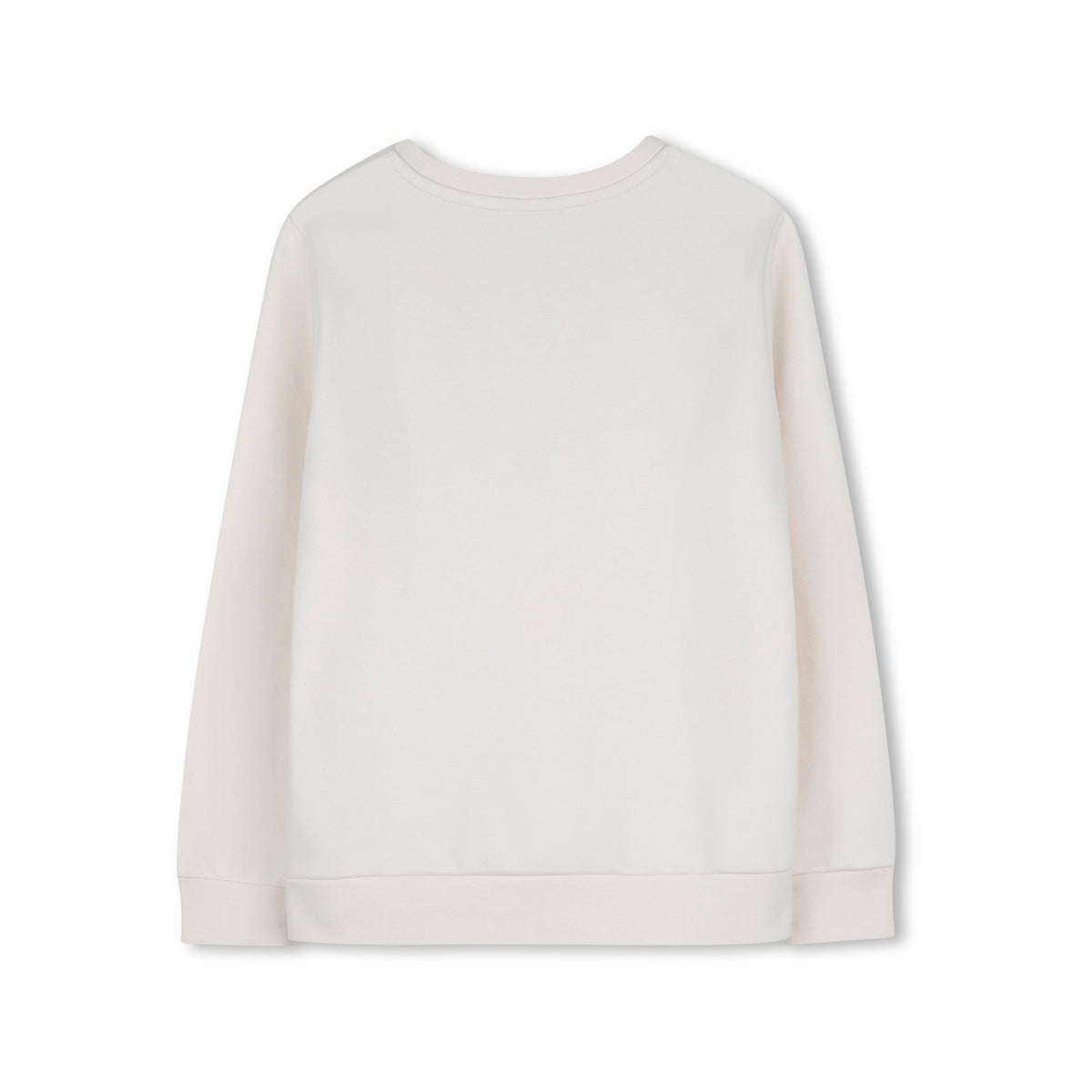 Boys White Logo Cotton Sweatshirt