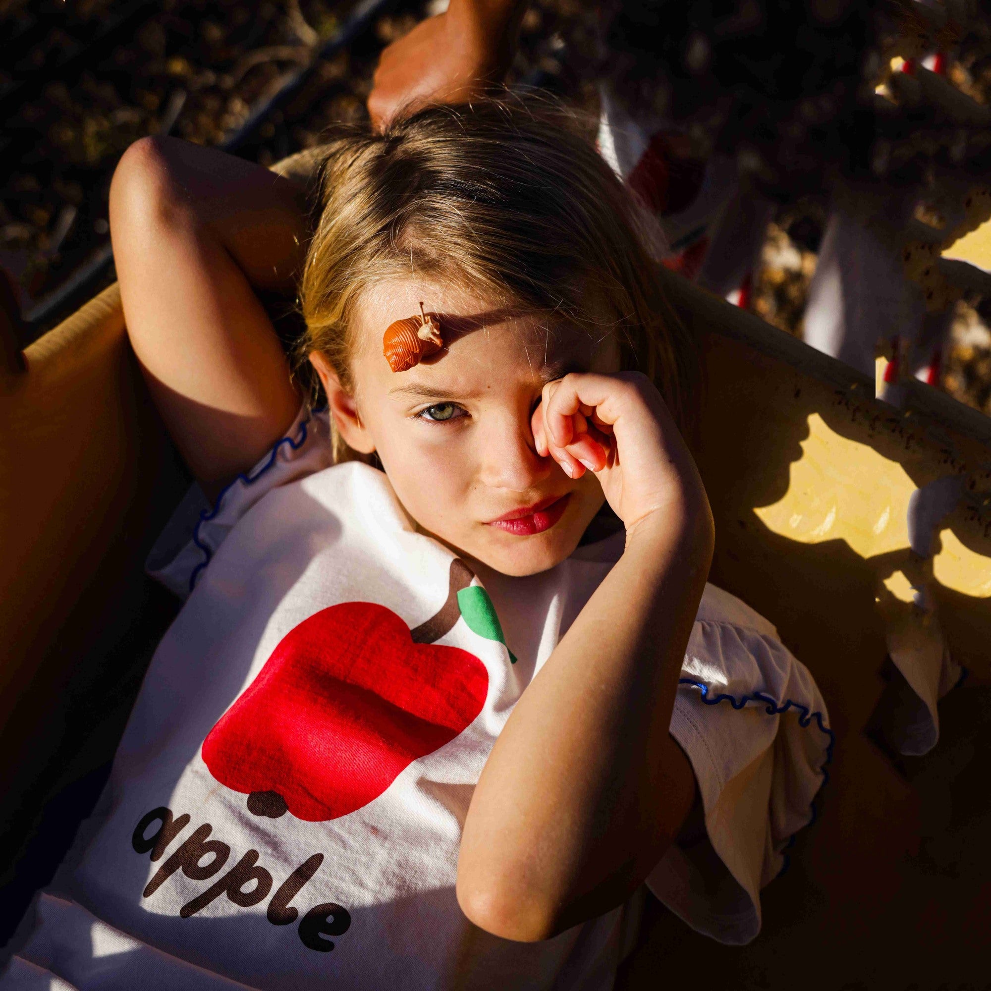 Boys & Girls Ivory Printed Cotton T-Shirt