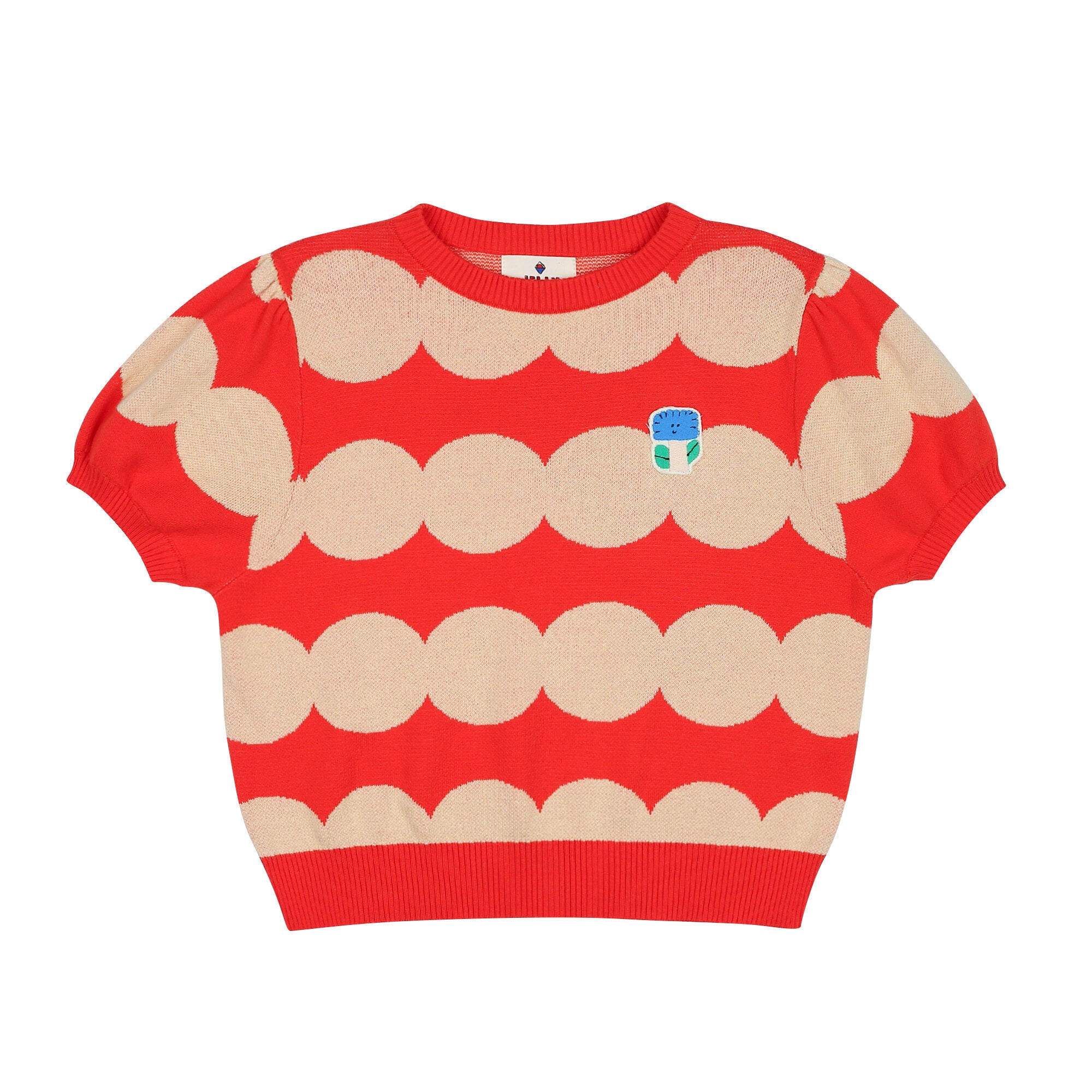 Girls Red Dots Knit T-Shirt