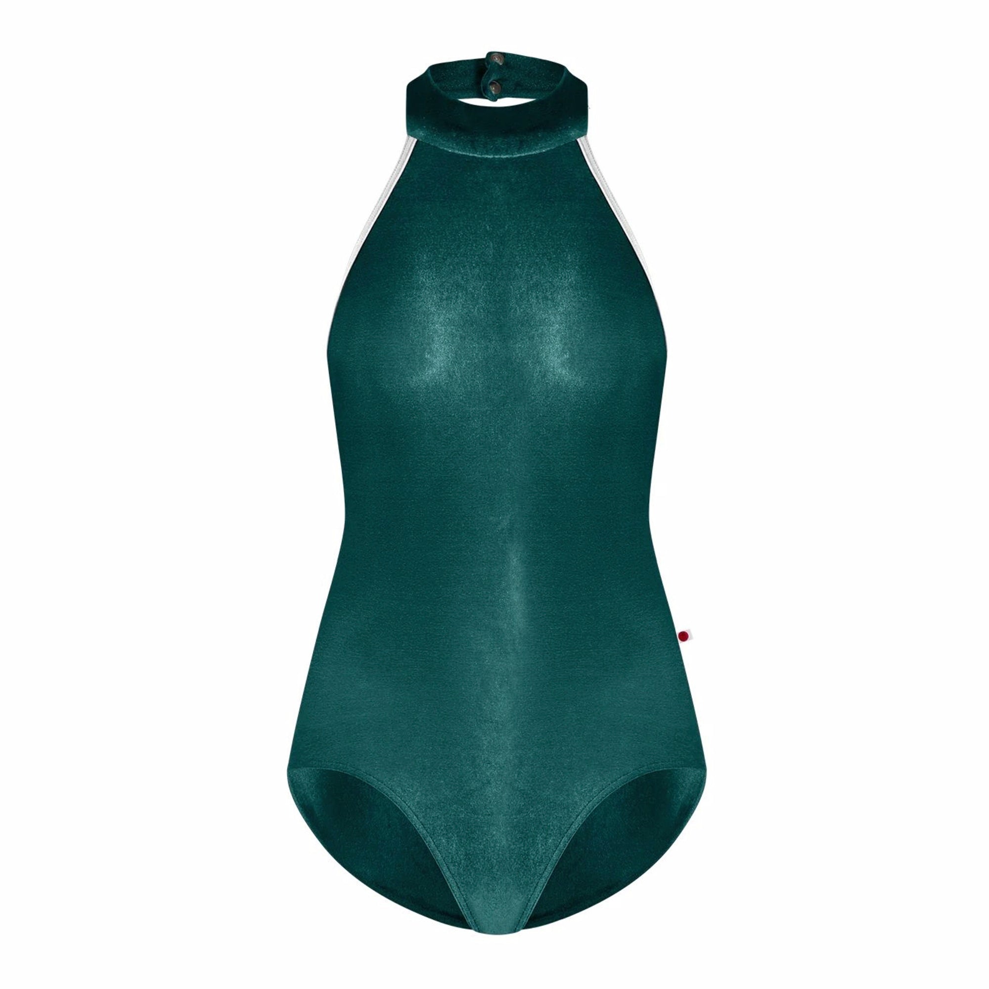 Women Green"Sarah/V-Orbit/T-White"Velvet Ballet Onesies