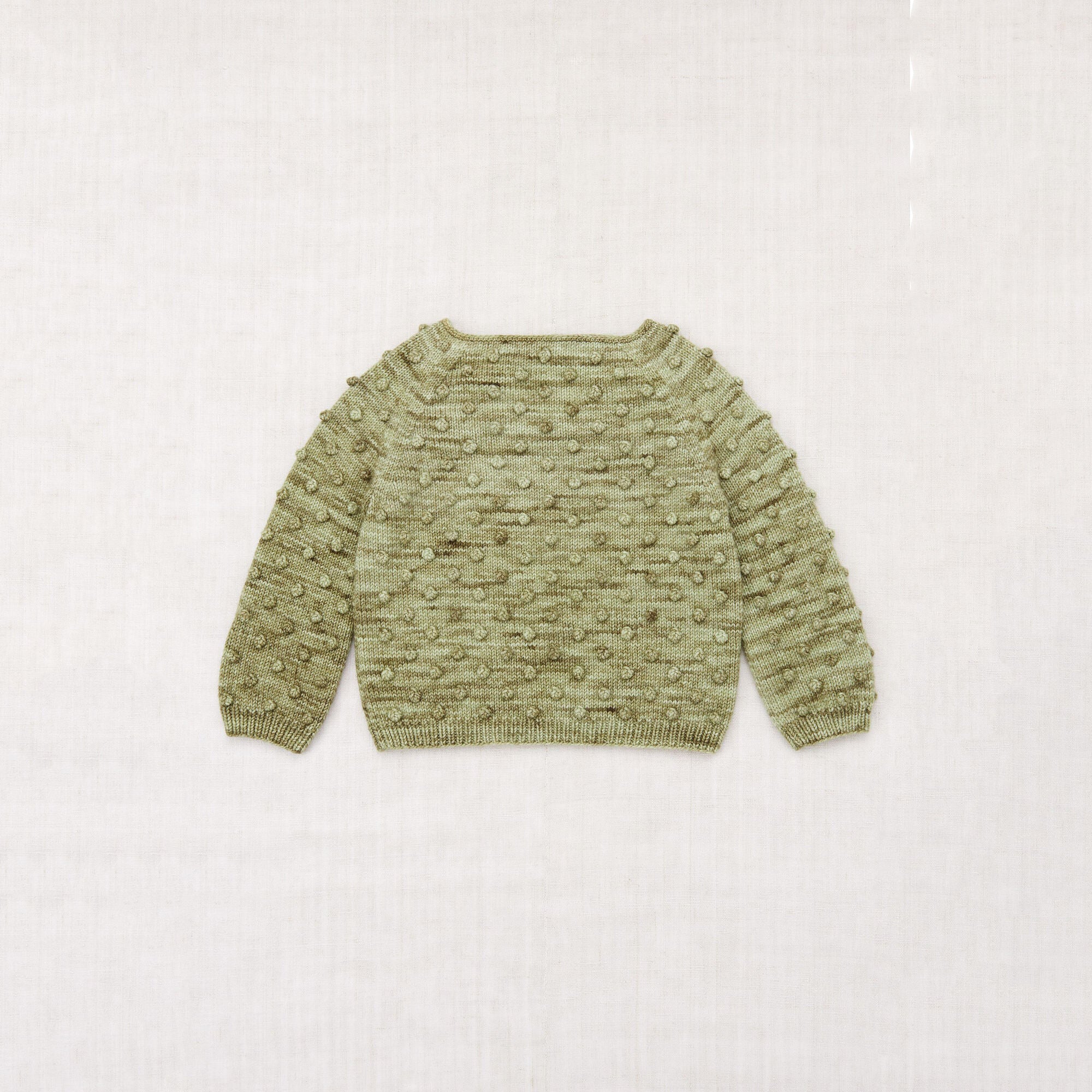 Boys & Girls Green Popcorn Wool Sweater