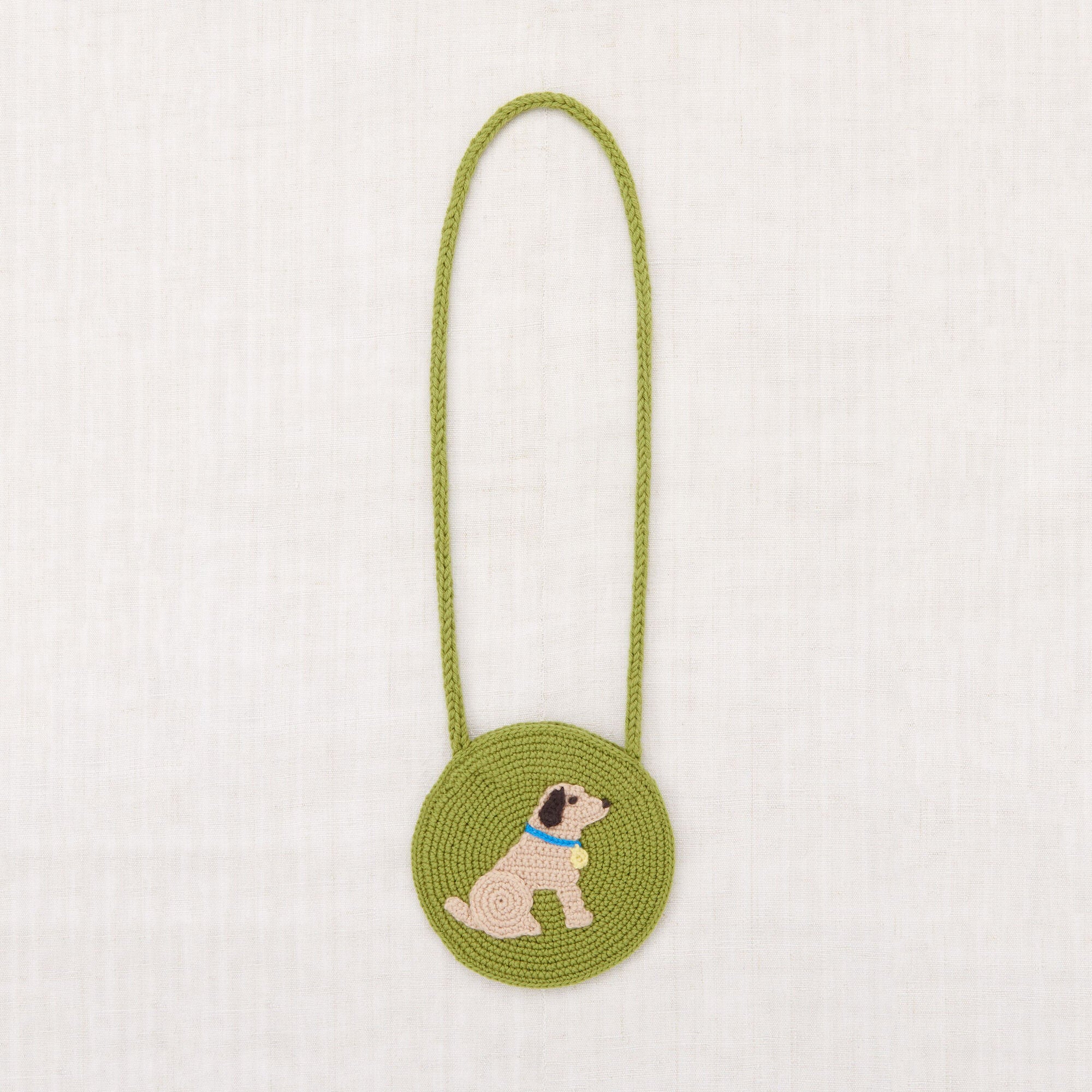 Boys & Girls Green Puppy Wool Knit Bag