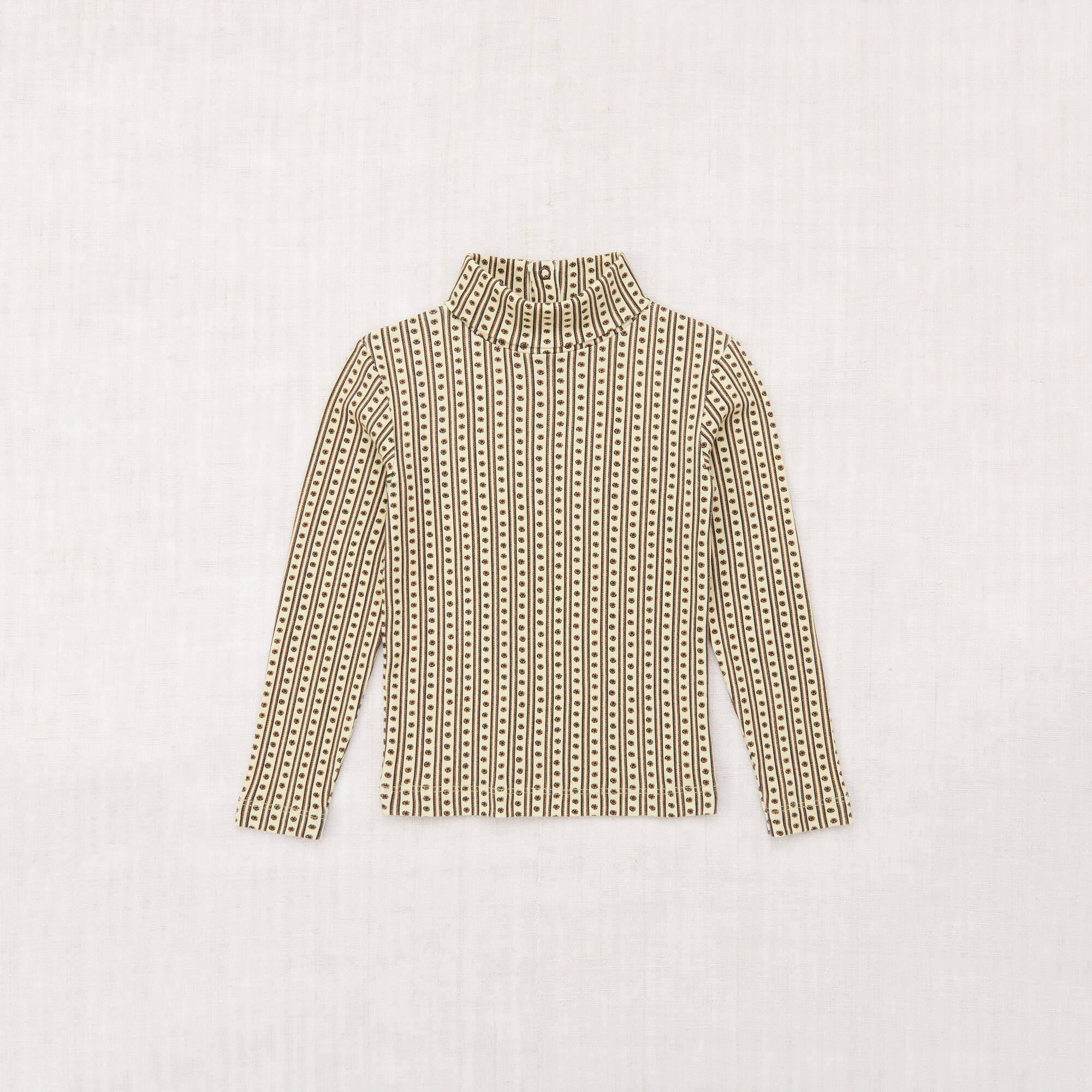 Boys & Girls Yellow Floral Cotton Turtleneck