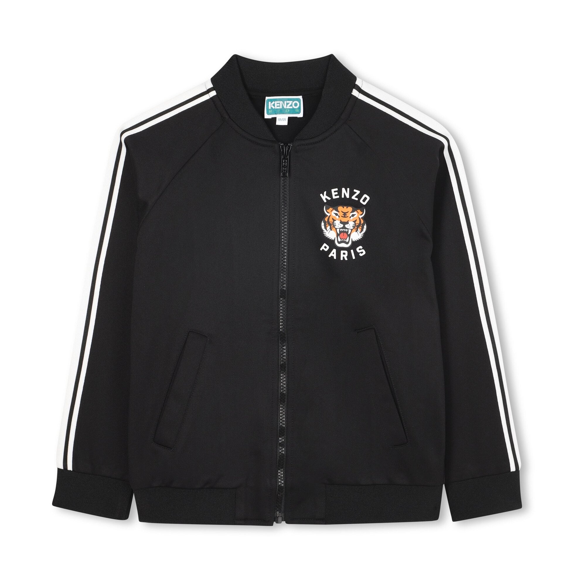 Boys & Girls Grey Black Zip-Up Top