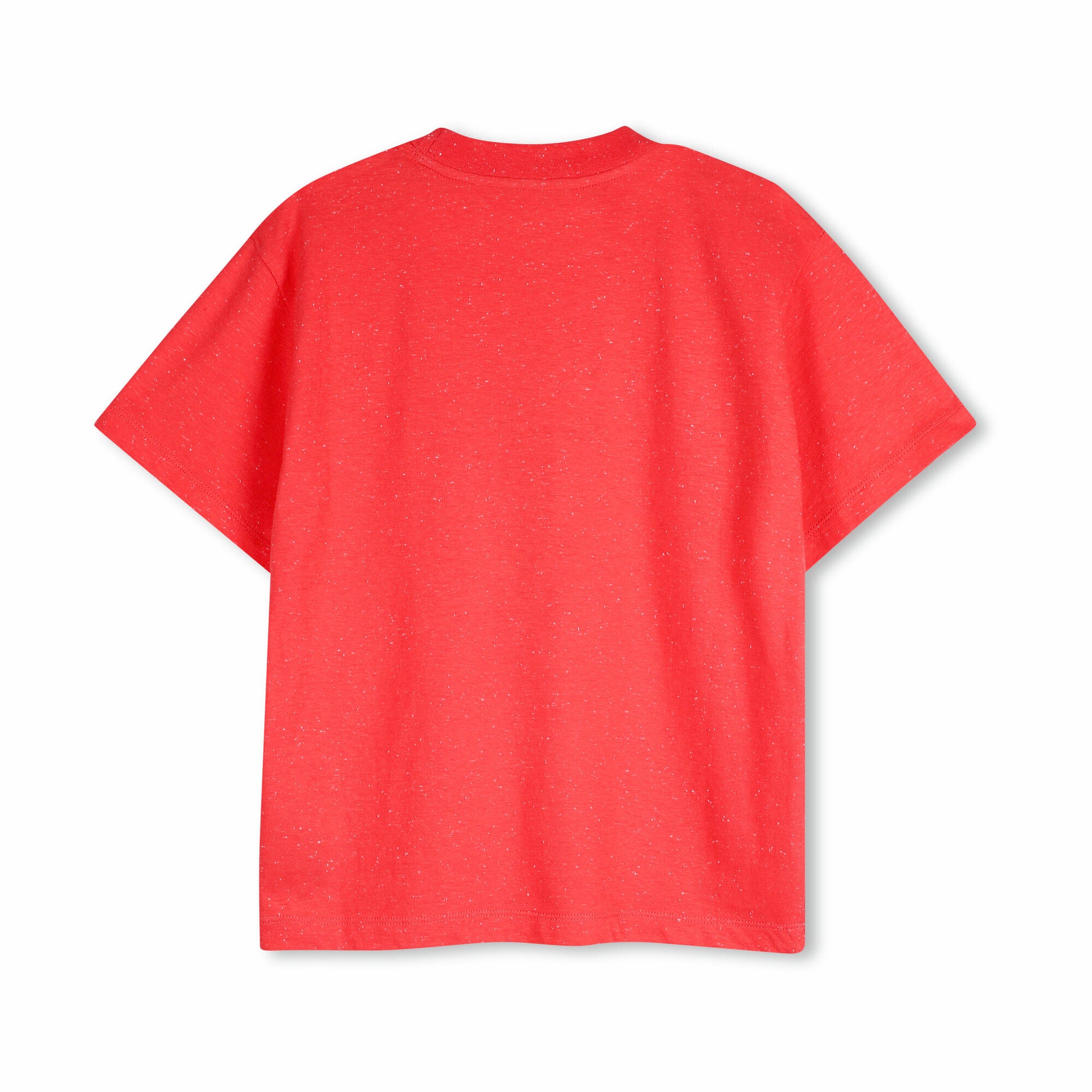 Boys & Girls Red Tiger Printed Cotton T-Shirt