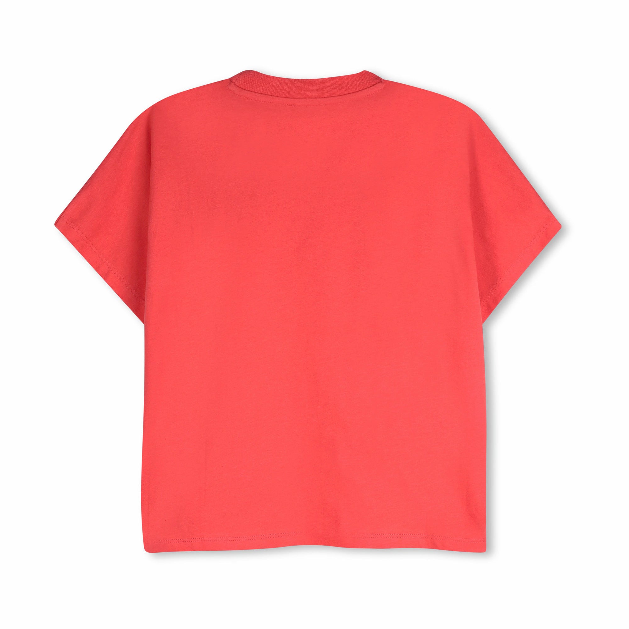 Boys & Girls Red Printed Cotton T-Shirt