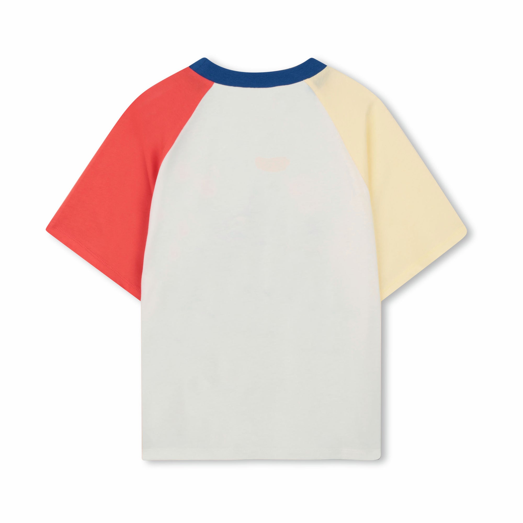 Boys White Bubble Tiger Printed Cotton T-Shirt