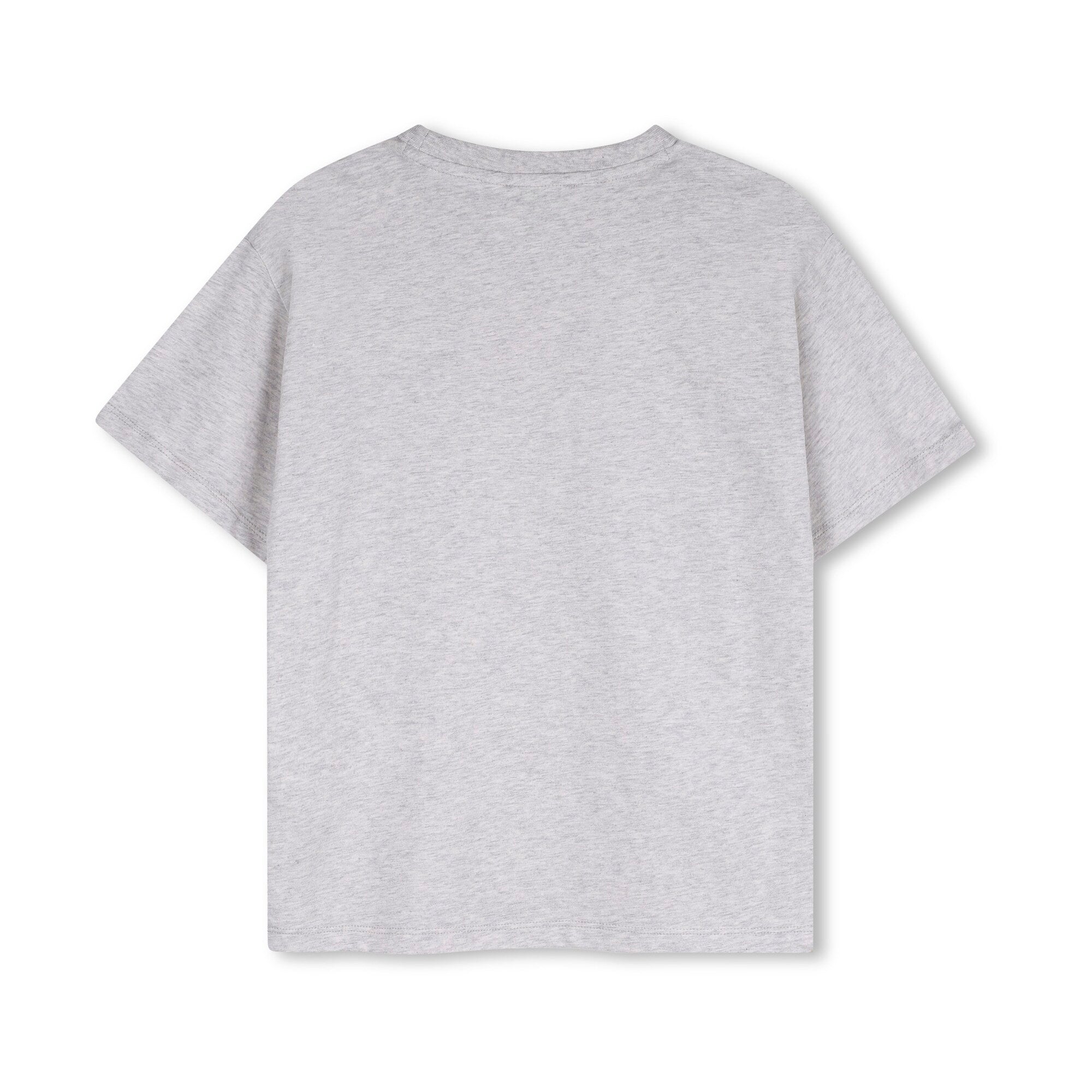 Boys & Girls Grey Elephant Printed Cotton T-Shirt