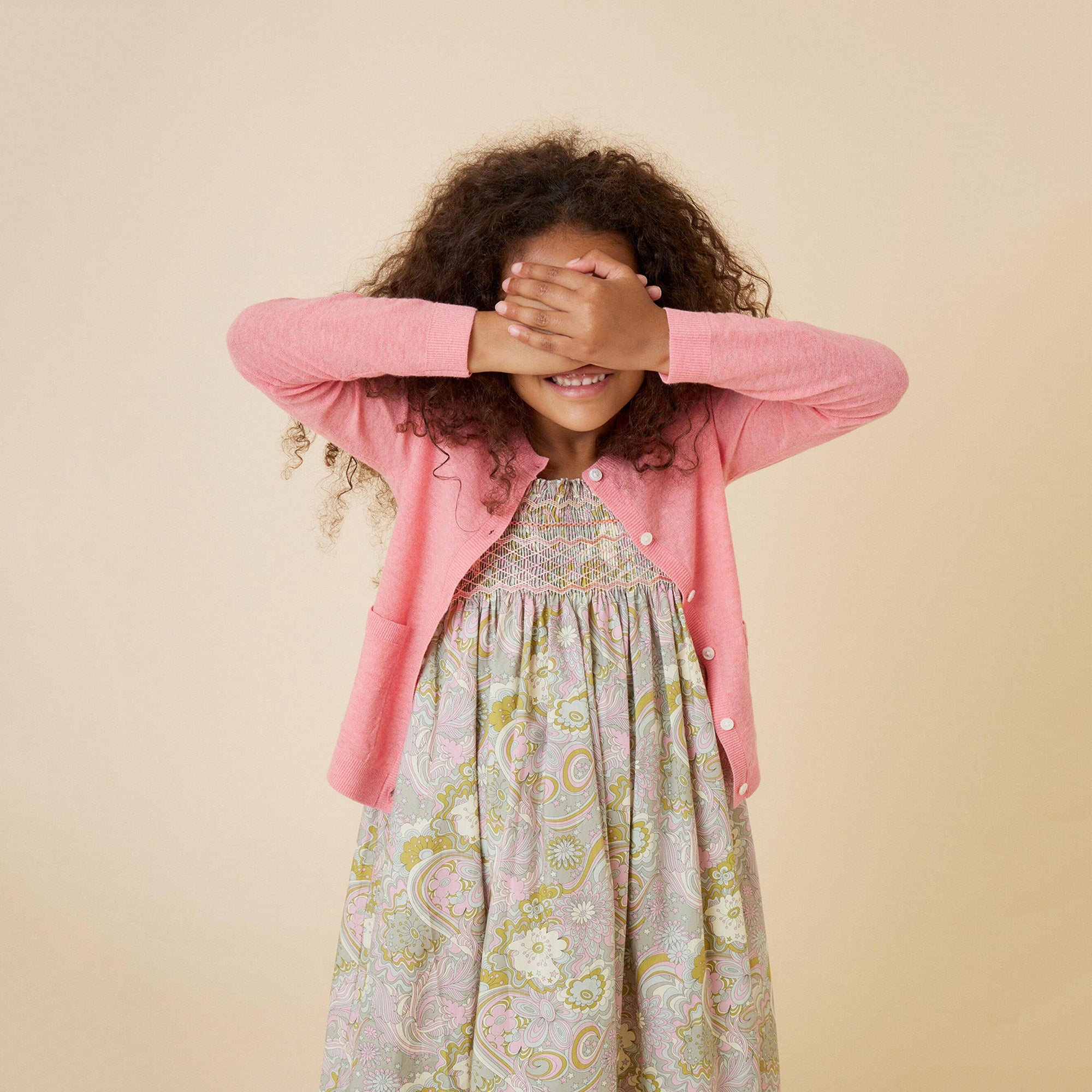 Girls Multicolor Flower Cotton Dress