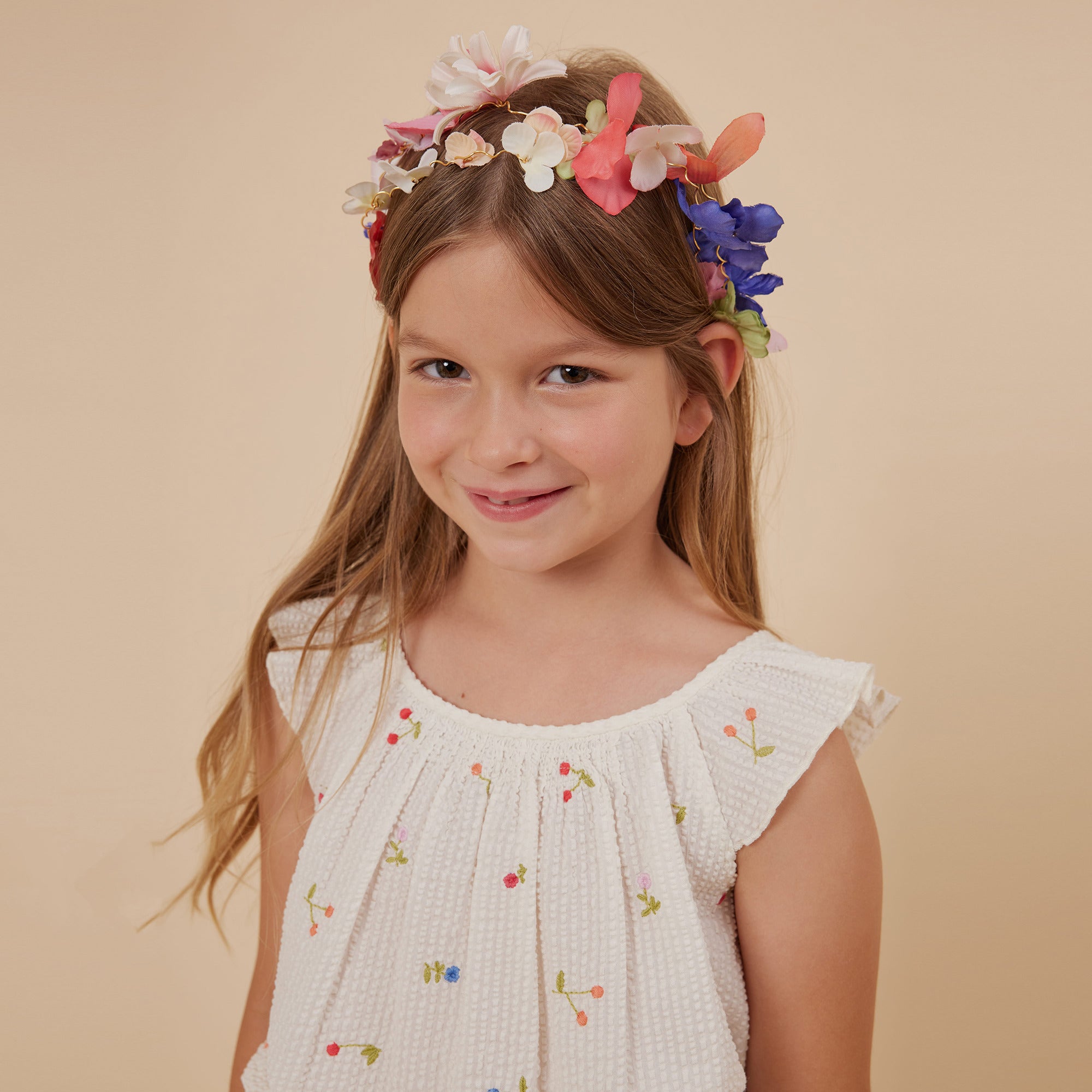 Girls Multicolor Flower Headband
