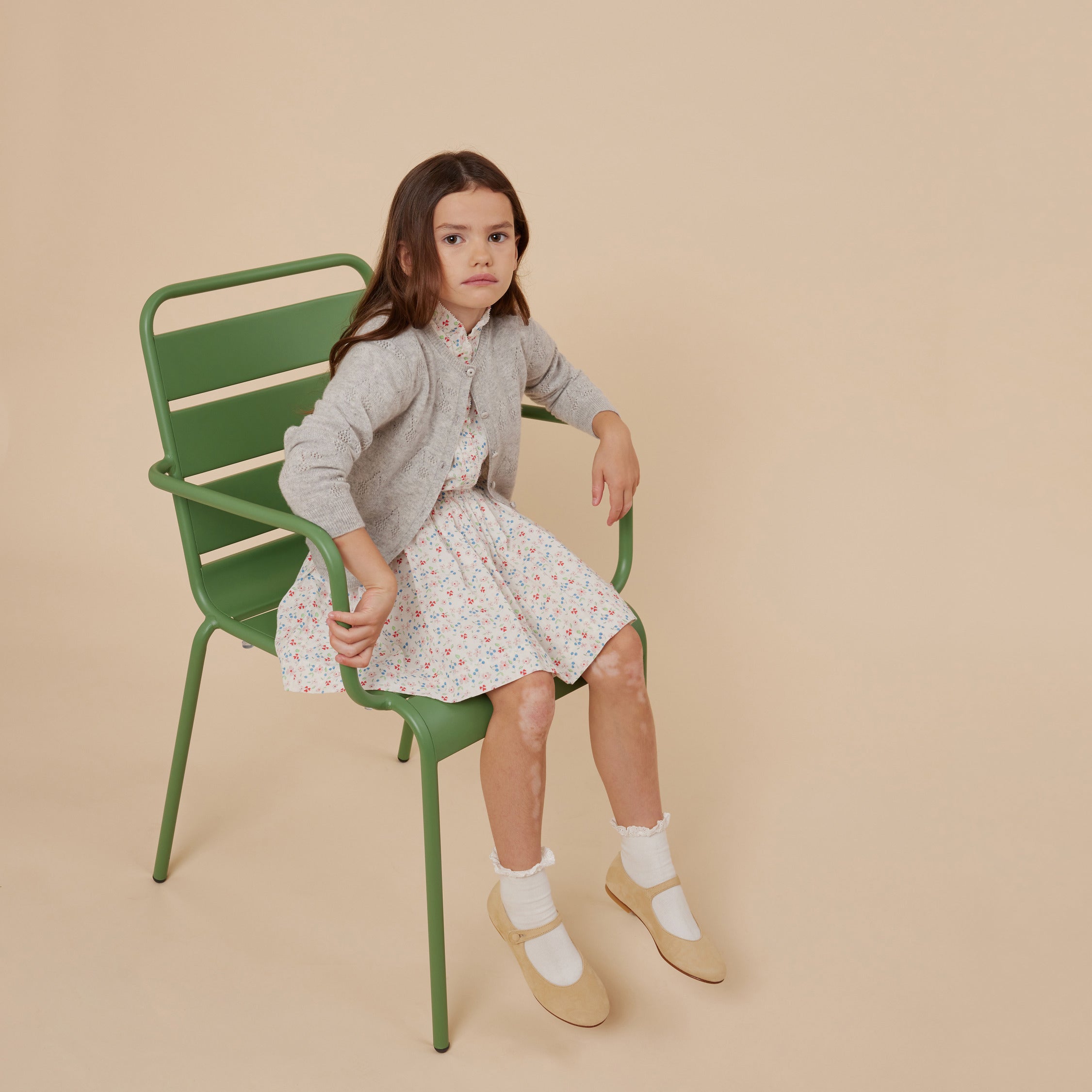 Girls Beige Flat Shoes