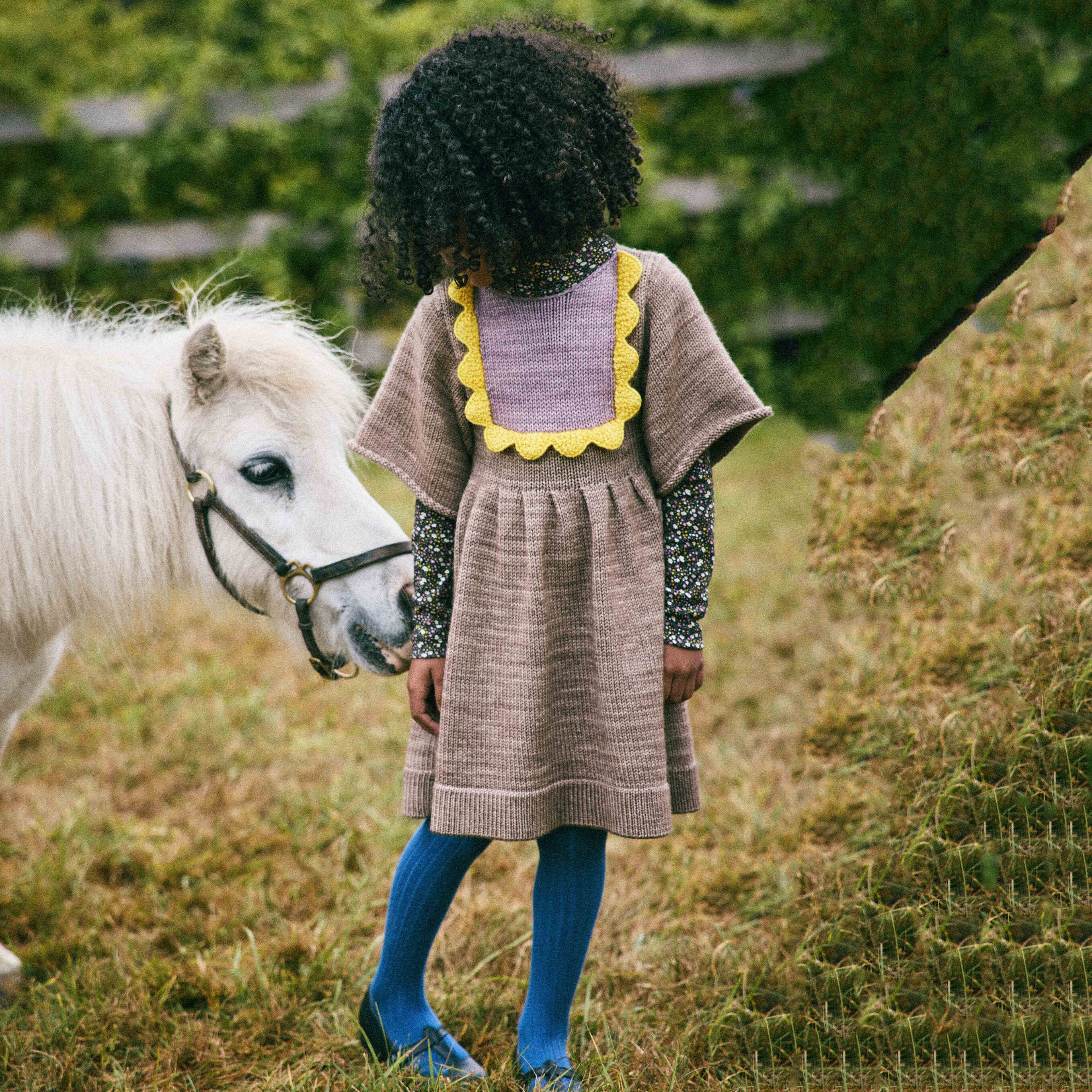 Girls Brown Wool Dress