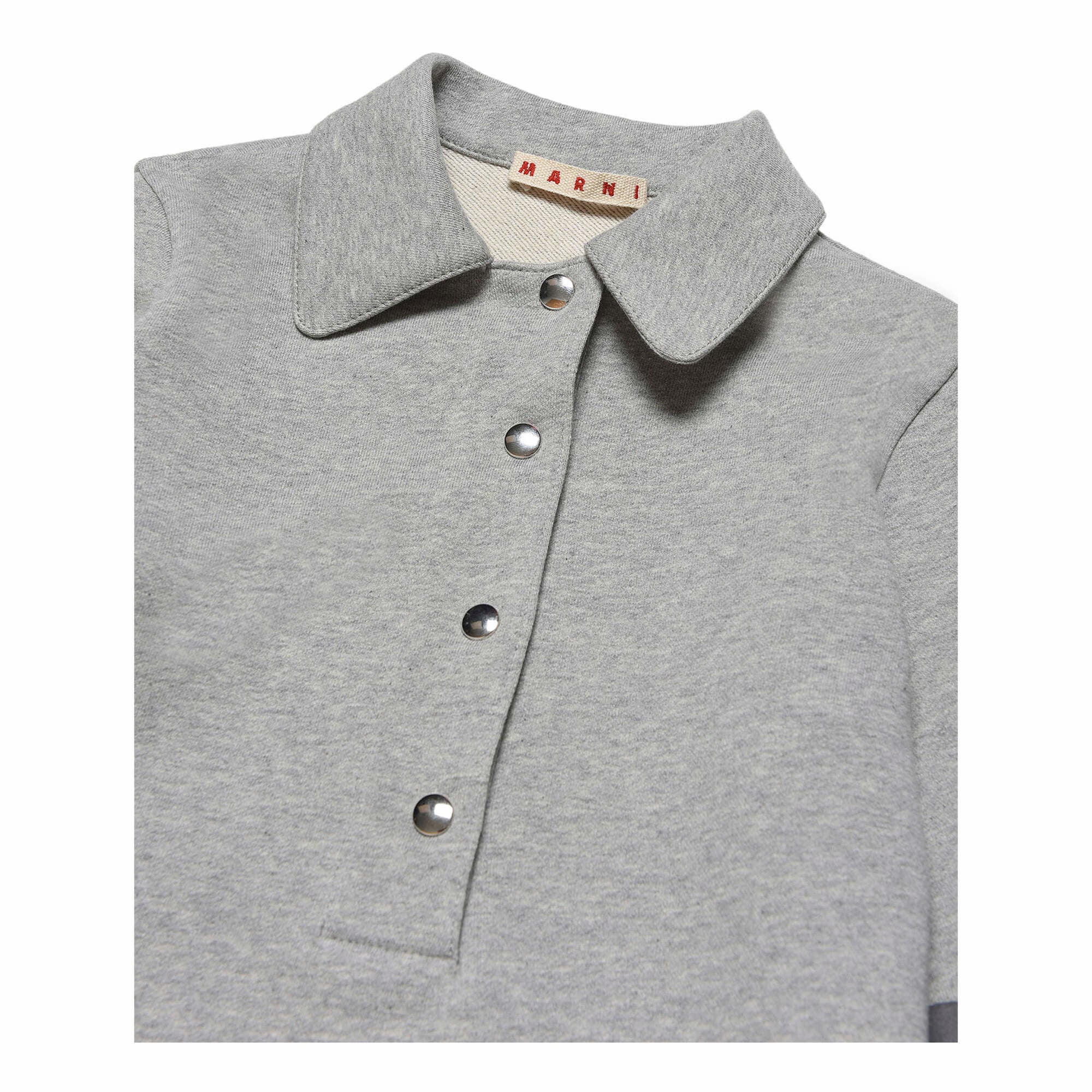 Girls Grey Logo Cotton Dress