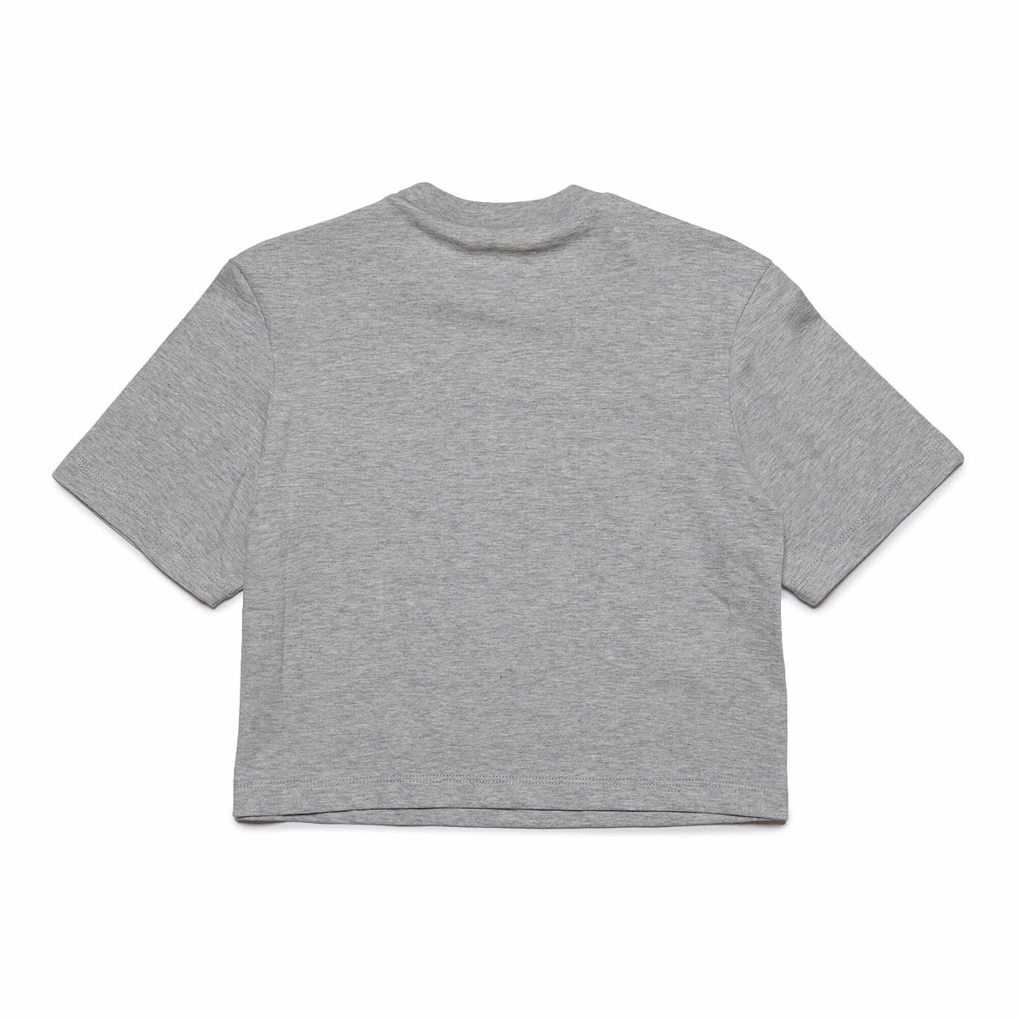 Girls Grey Logo Cotton T-Shirt
