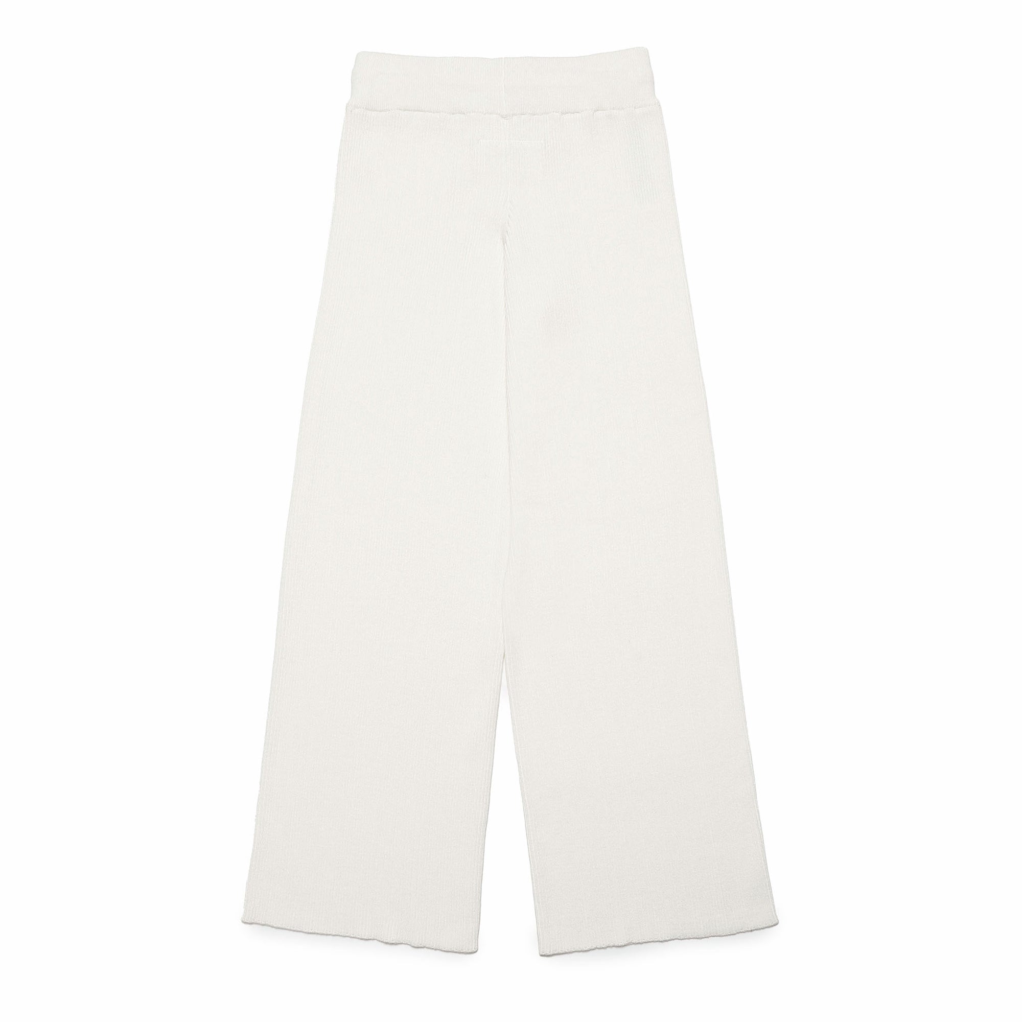 Girls White Cotton Trousers