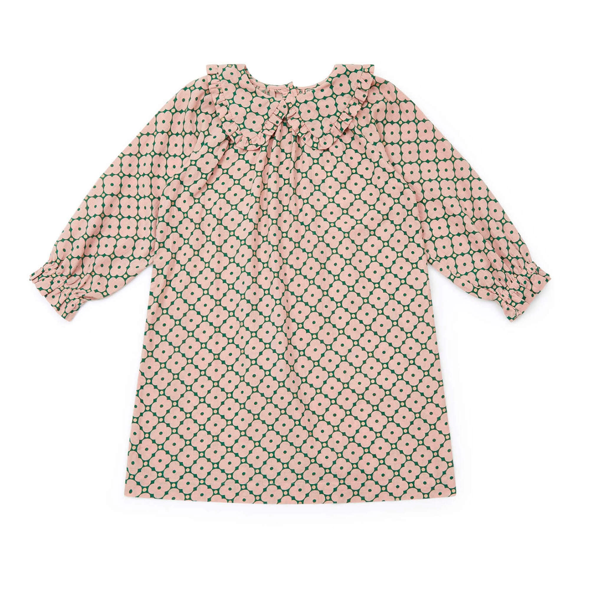 Girls Pink Flower Cotton Dress