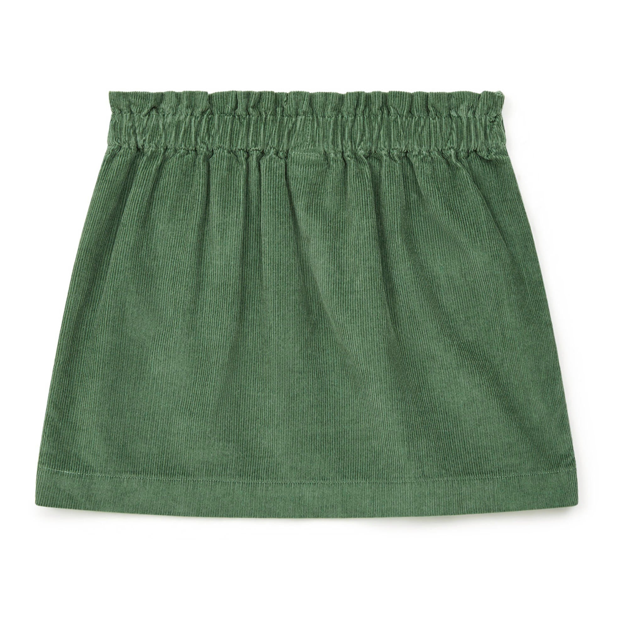 Girls Green Corduroy Skirt