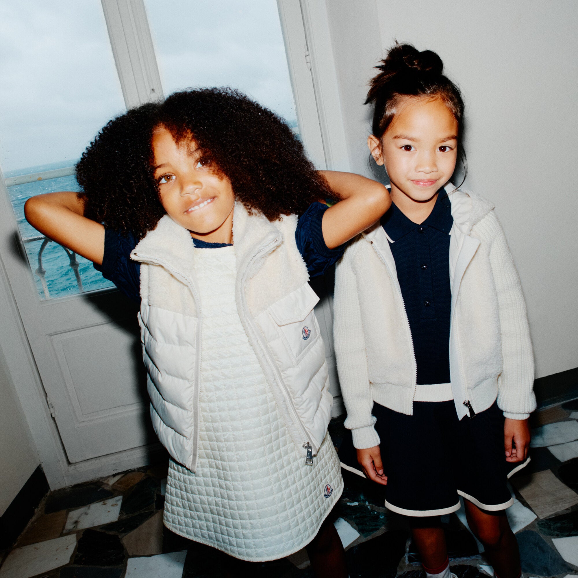 Girls Navy Logo Dress