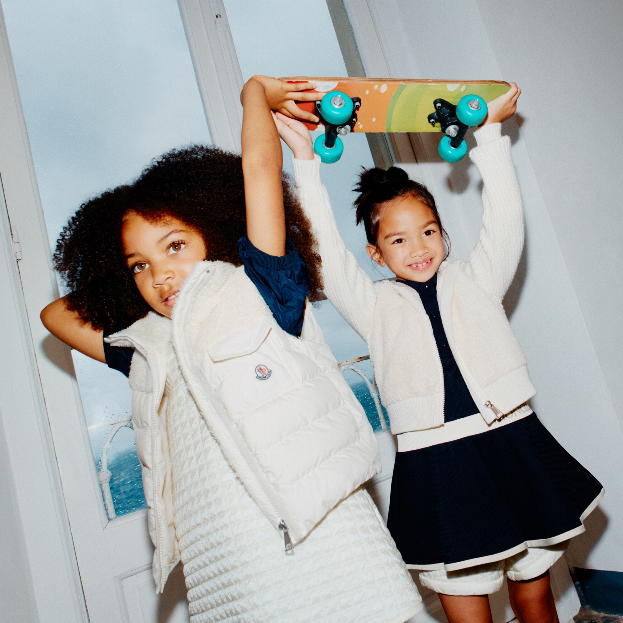 Girls Navy Logo Dress