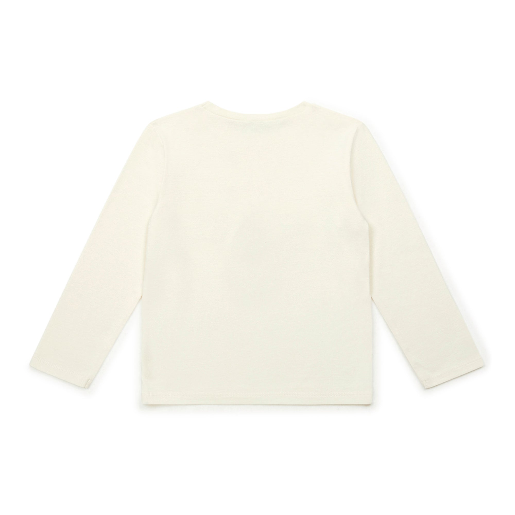 Girls White Printed Cotton T-Shirt