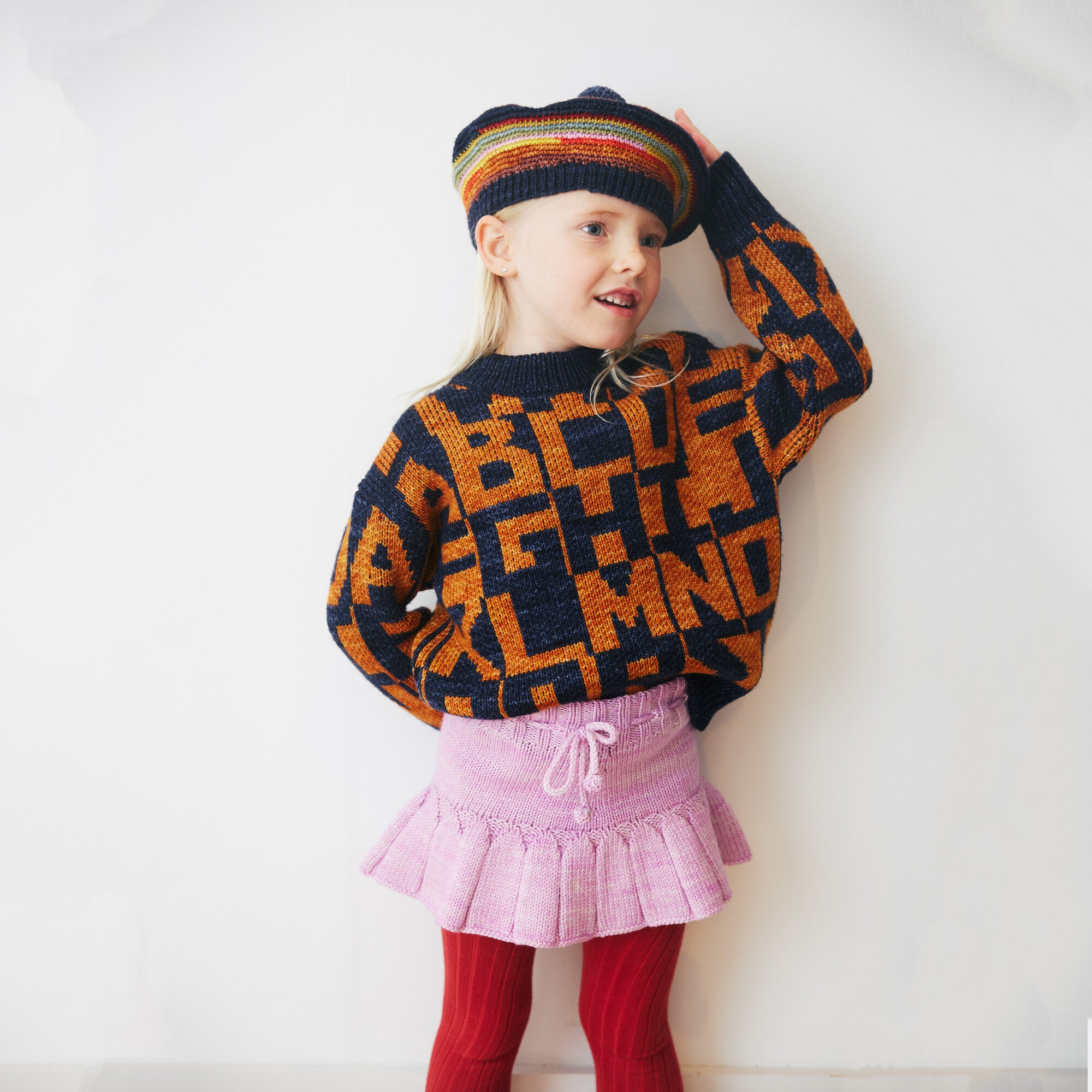 Girls Pink Lilac Wool Skirt