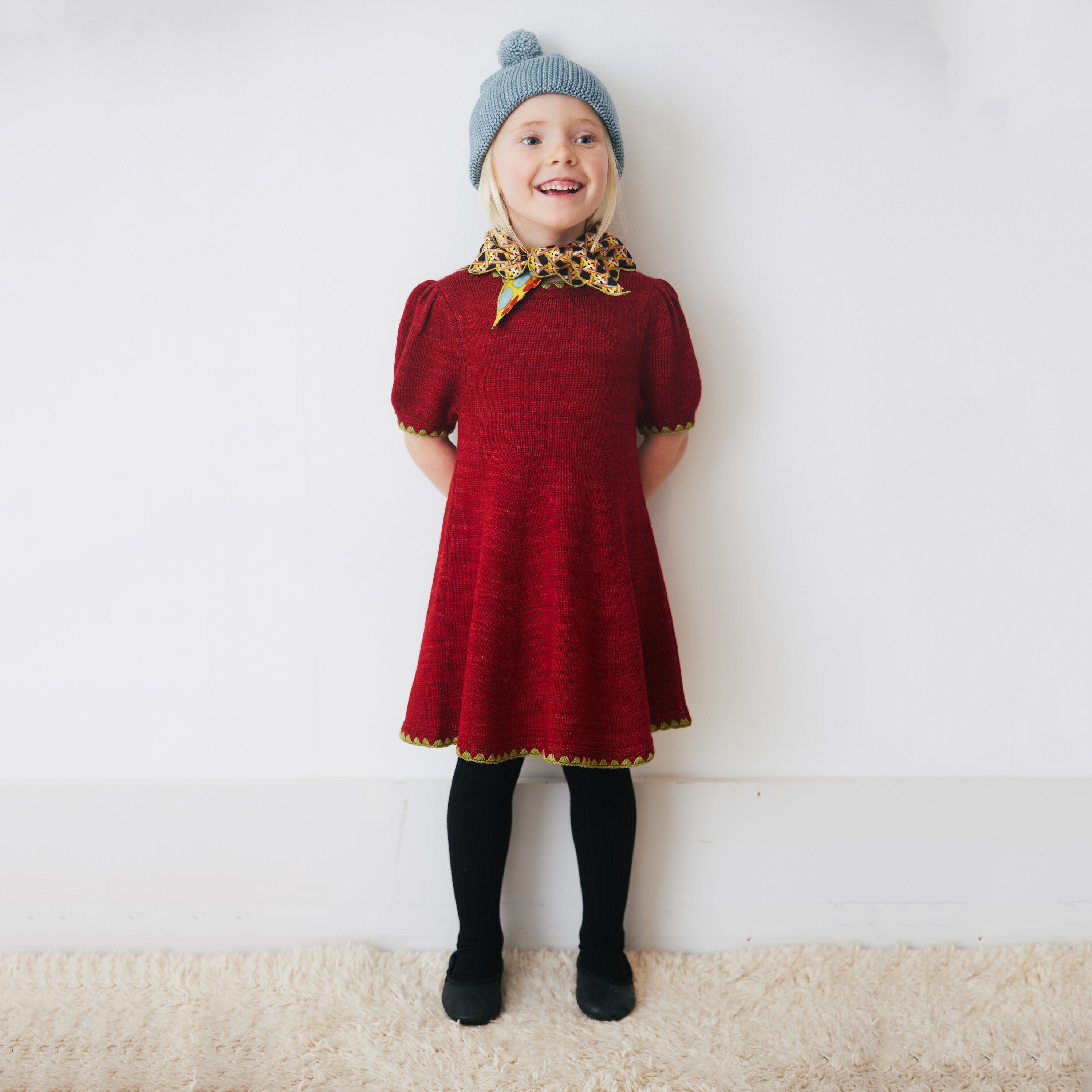 Boys & Girls Light Blue Wool Hat