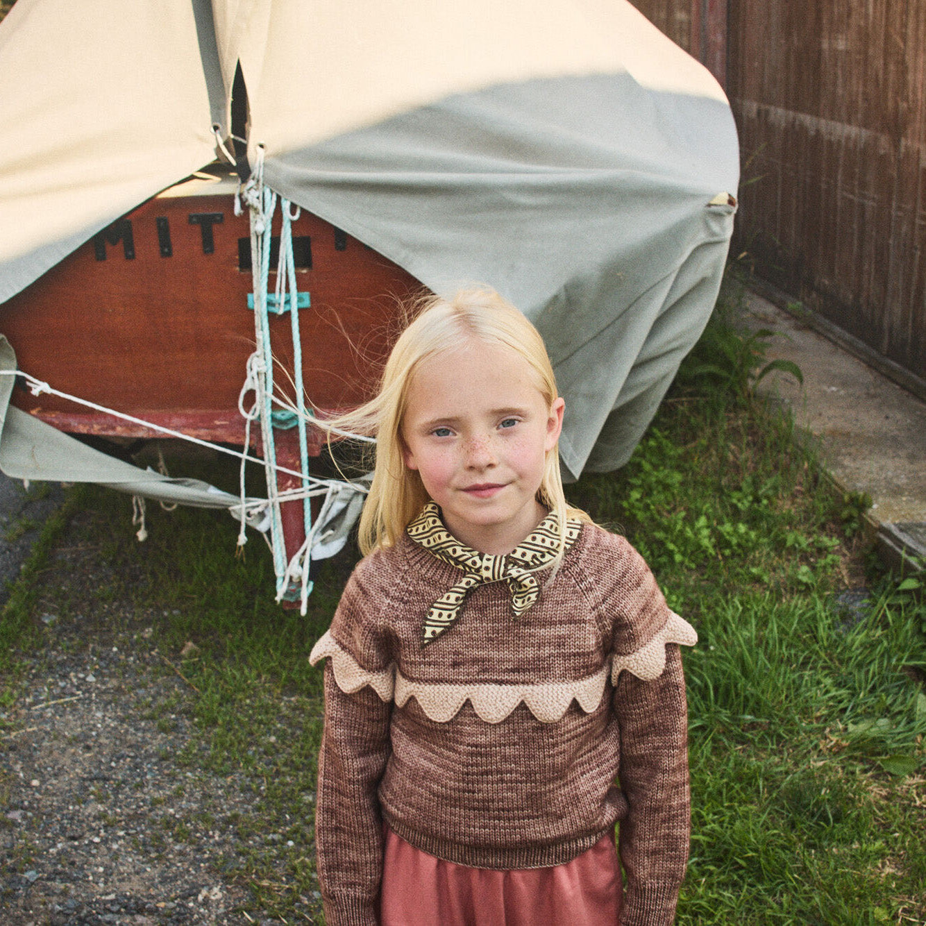 Boys & Girls Light Brown Wool Sweater