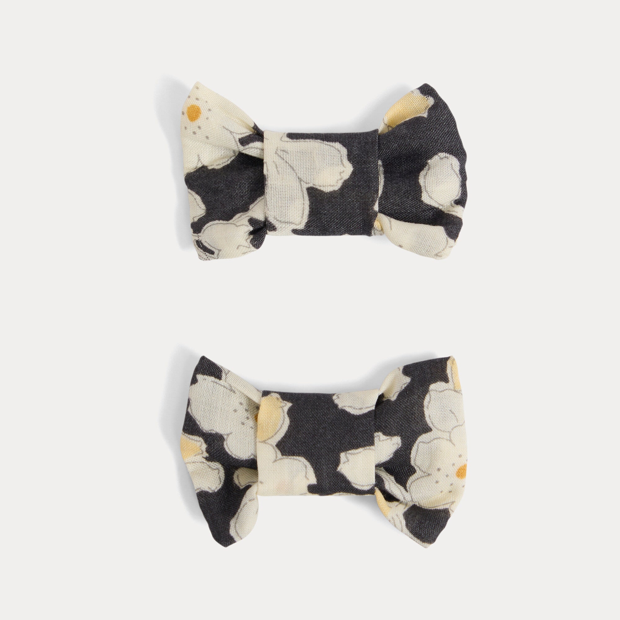 Girls Black Printed Hair Clips
