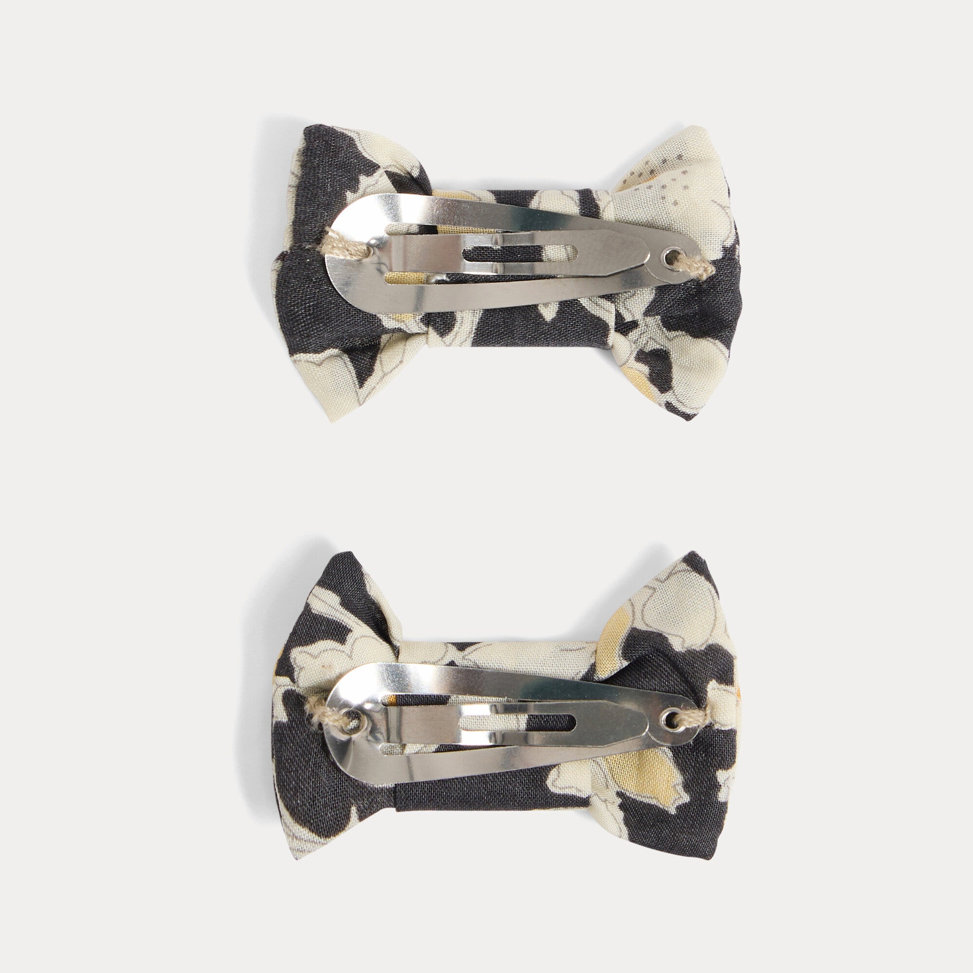 Girls Black Printed Hair Clips