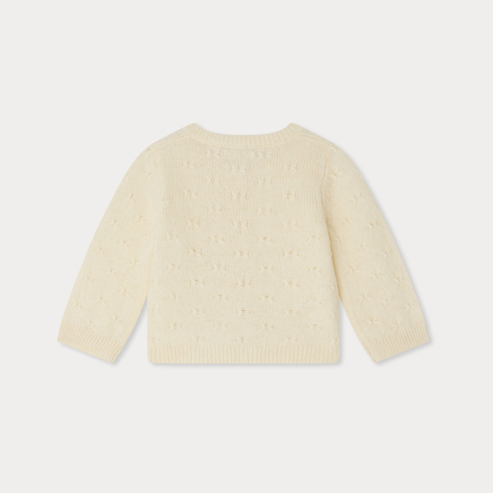 Baby Girls Light Yellow Knit Wool Cardigan