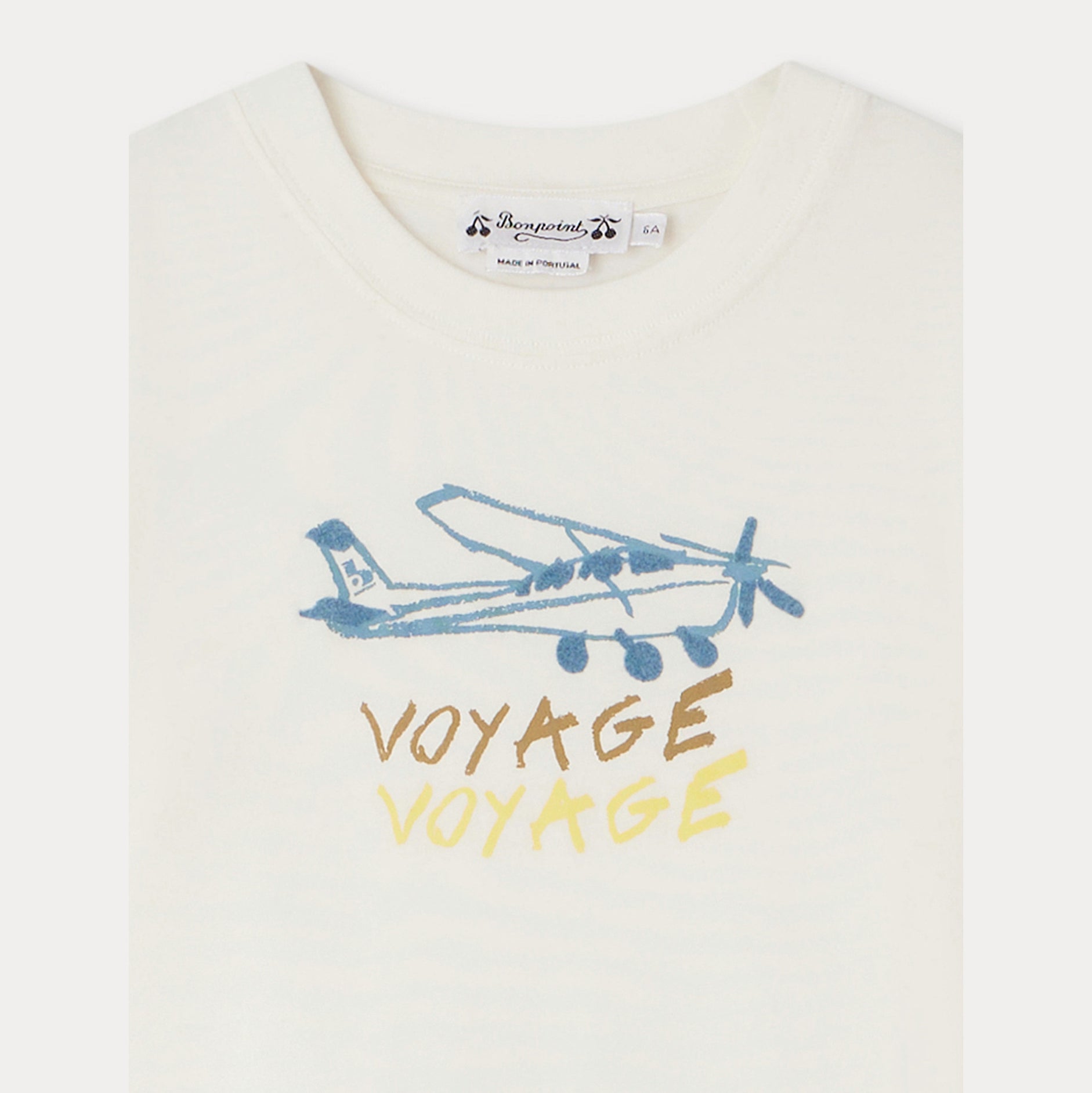 Boys White Cotton T-Shirt