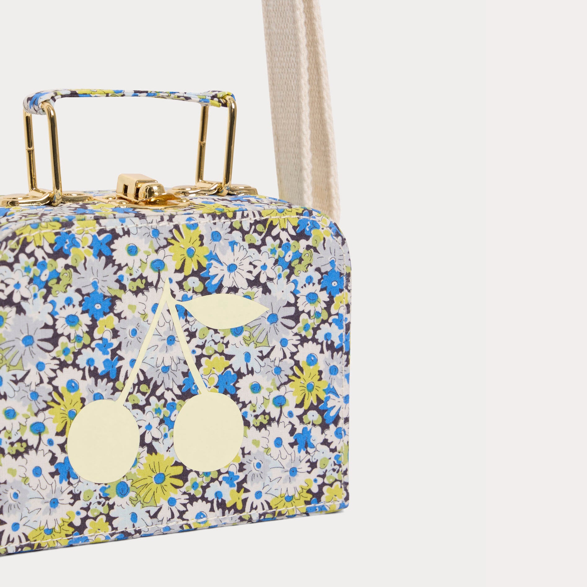 Girls Blue Floral Handbag