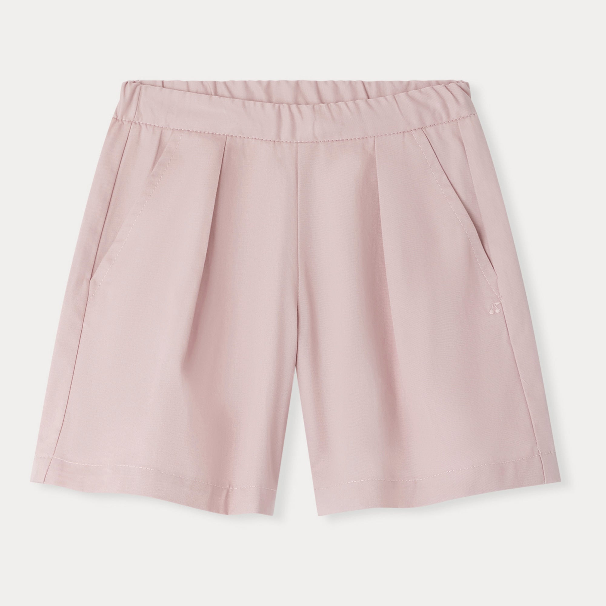 Girls Pink Cotton Shorts